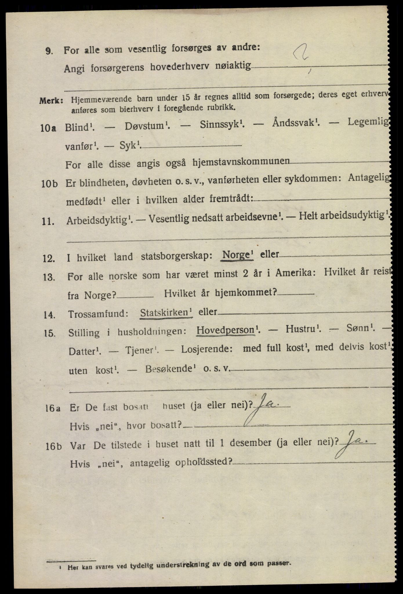 SAKO, 1920 census for Solum, 1920, p. 6993