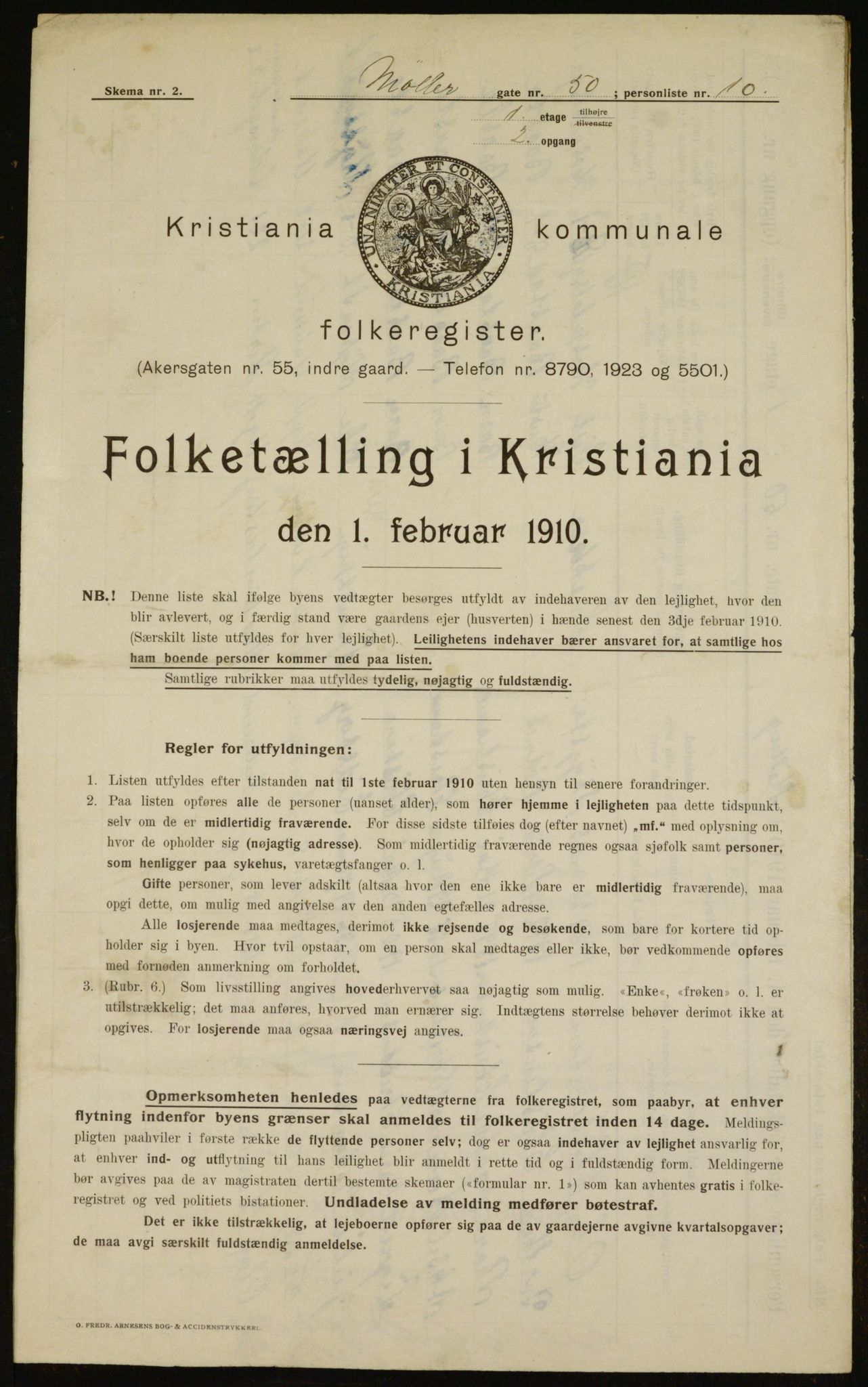 OBA, Municipal Census 1910 for Kristiania, 1910, p. 66695