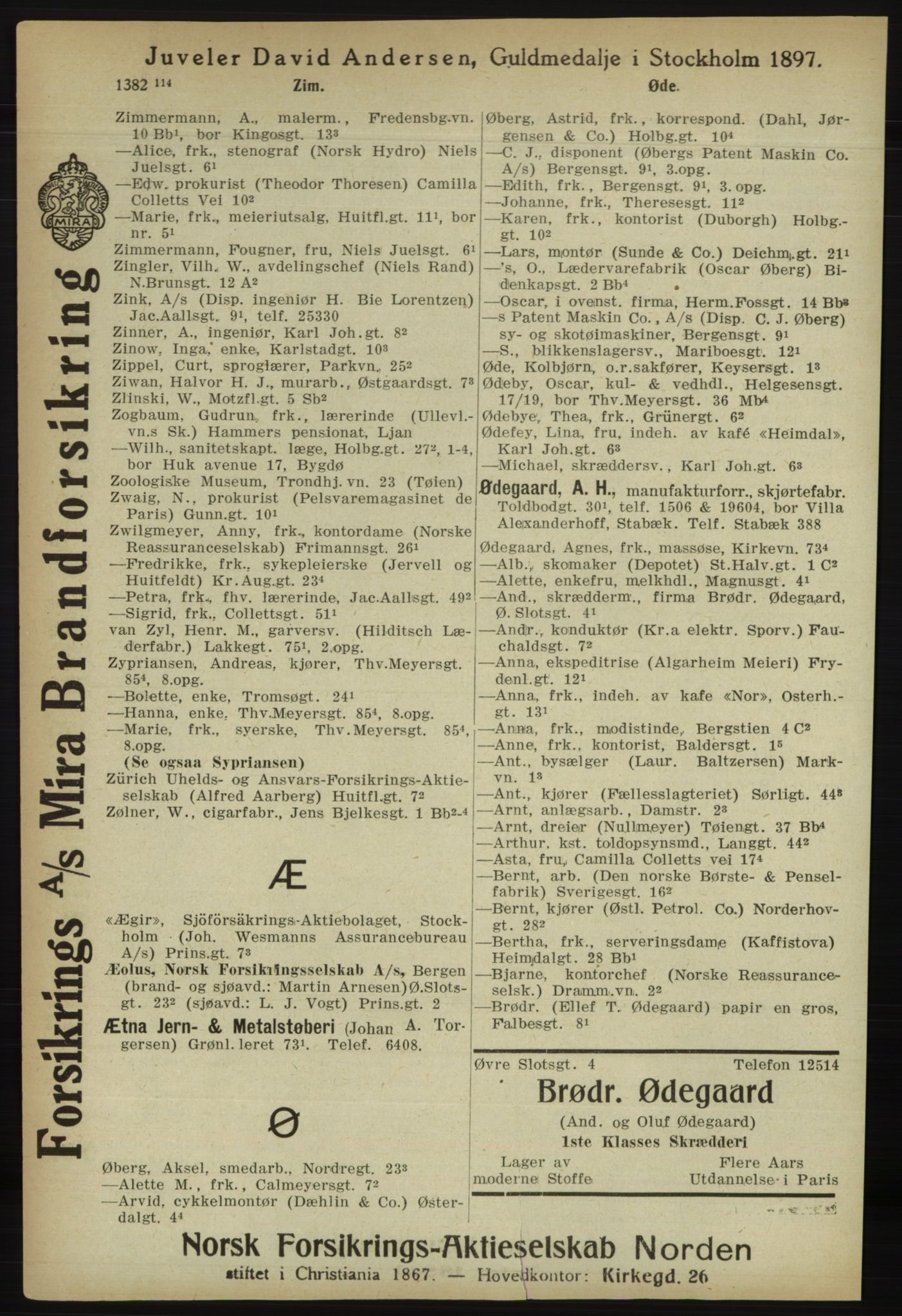 Kristiania/Oslo adressebok, PUBL/-, 1918, p. 1521