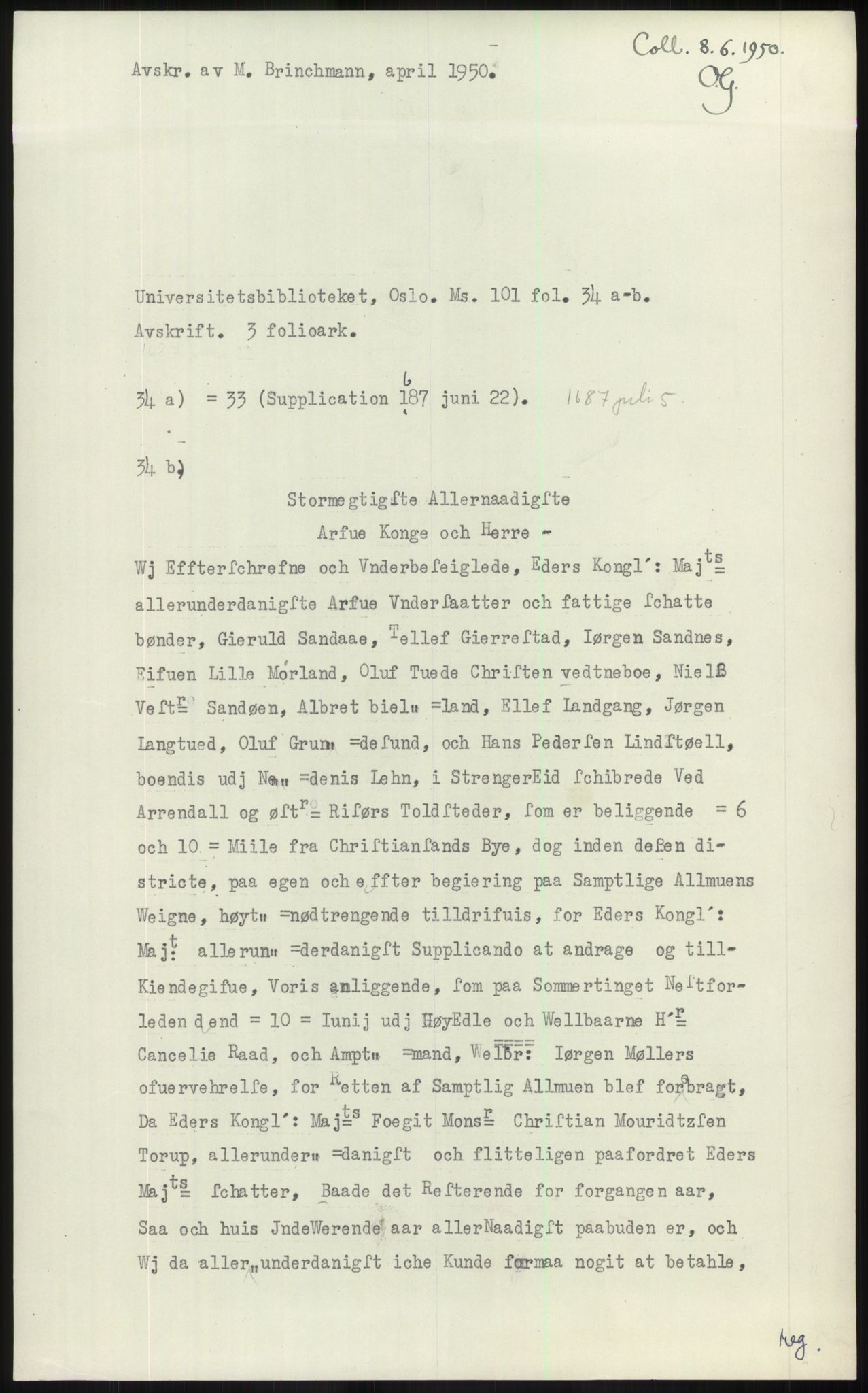 Samlinger til kildeutgivelse, Diplomavskriftsamlingen, AV/RA-EA-4053/H/Ha, p. 10