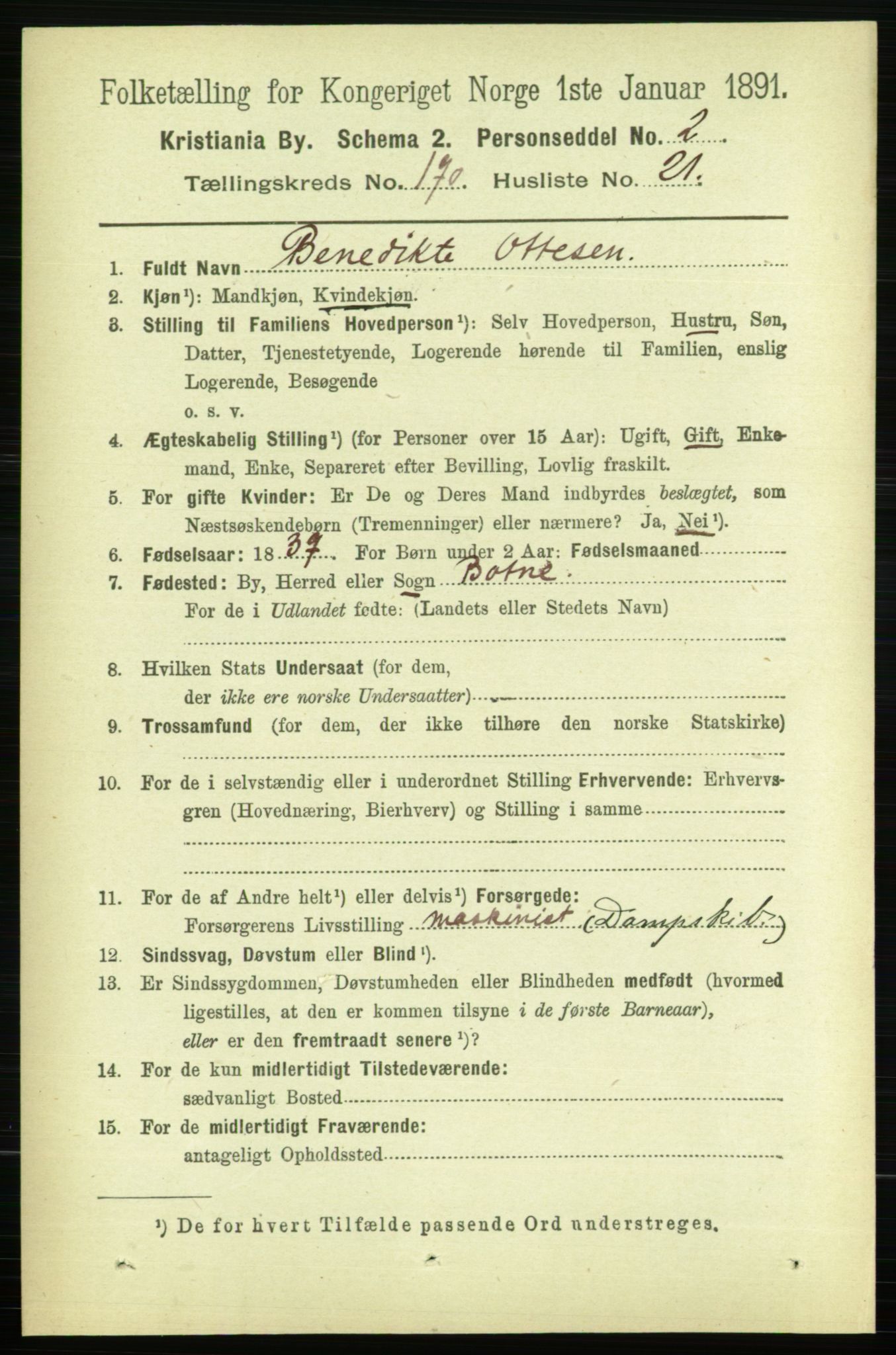 RA, 1891 census for 0301 Kristiania, 1891, p. 114344