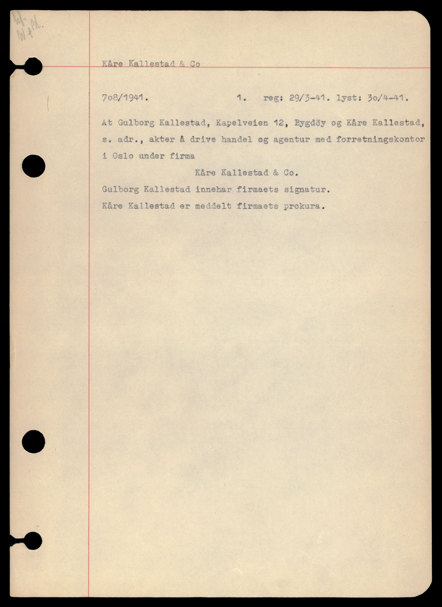 Oslo byfogd, Handelsregisteret, AV/SAT-A-10867/G/Gb/Gba/L0022: Enkeltmannsforetak, Ka-Kjek, 1944-1990