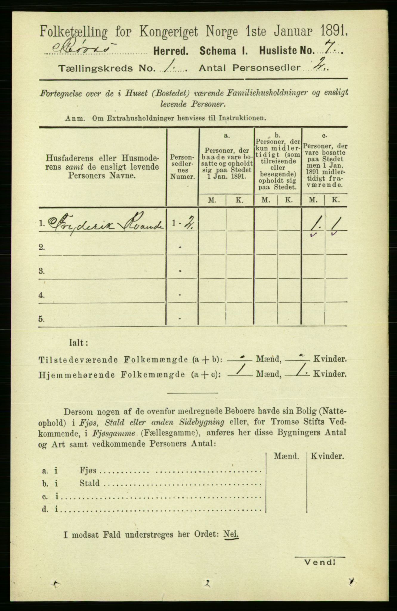 RA, 1891 census for 1640 Røros, 1891, p. 49