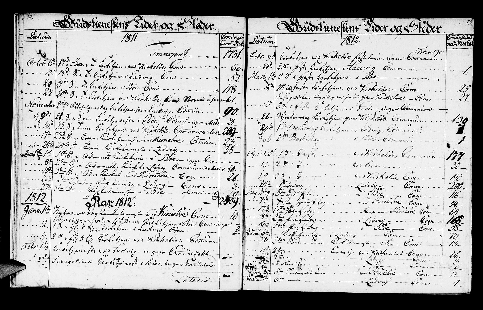 Lavik sokneprestembete, SAB/A-80901: Parish register (official) no. A 1, 1809-1822, p. 12-13