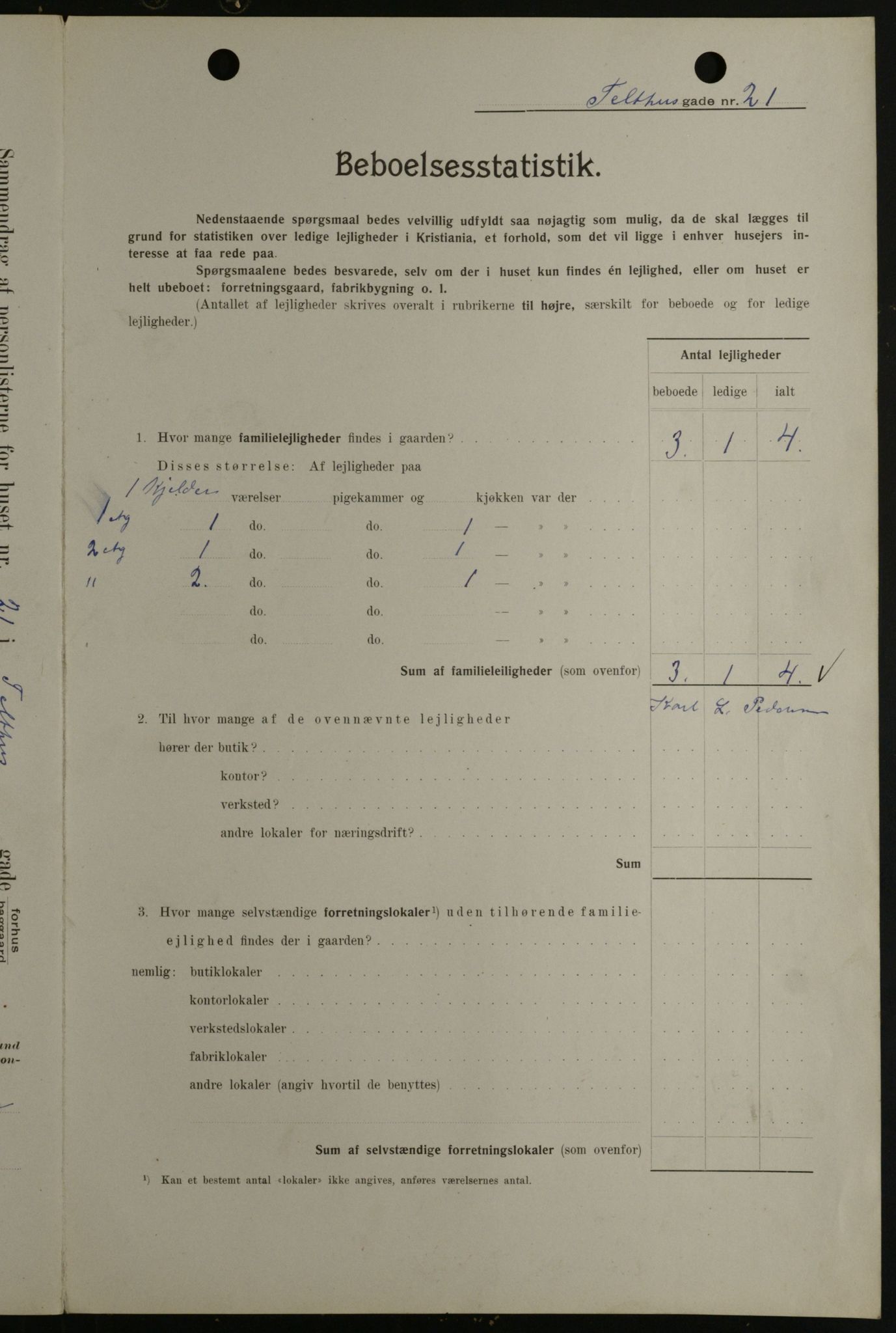 OBA, Municipal Census 1908 for Kristiania, 1908, p. 96766