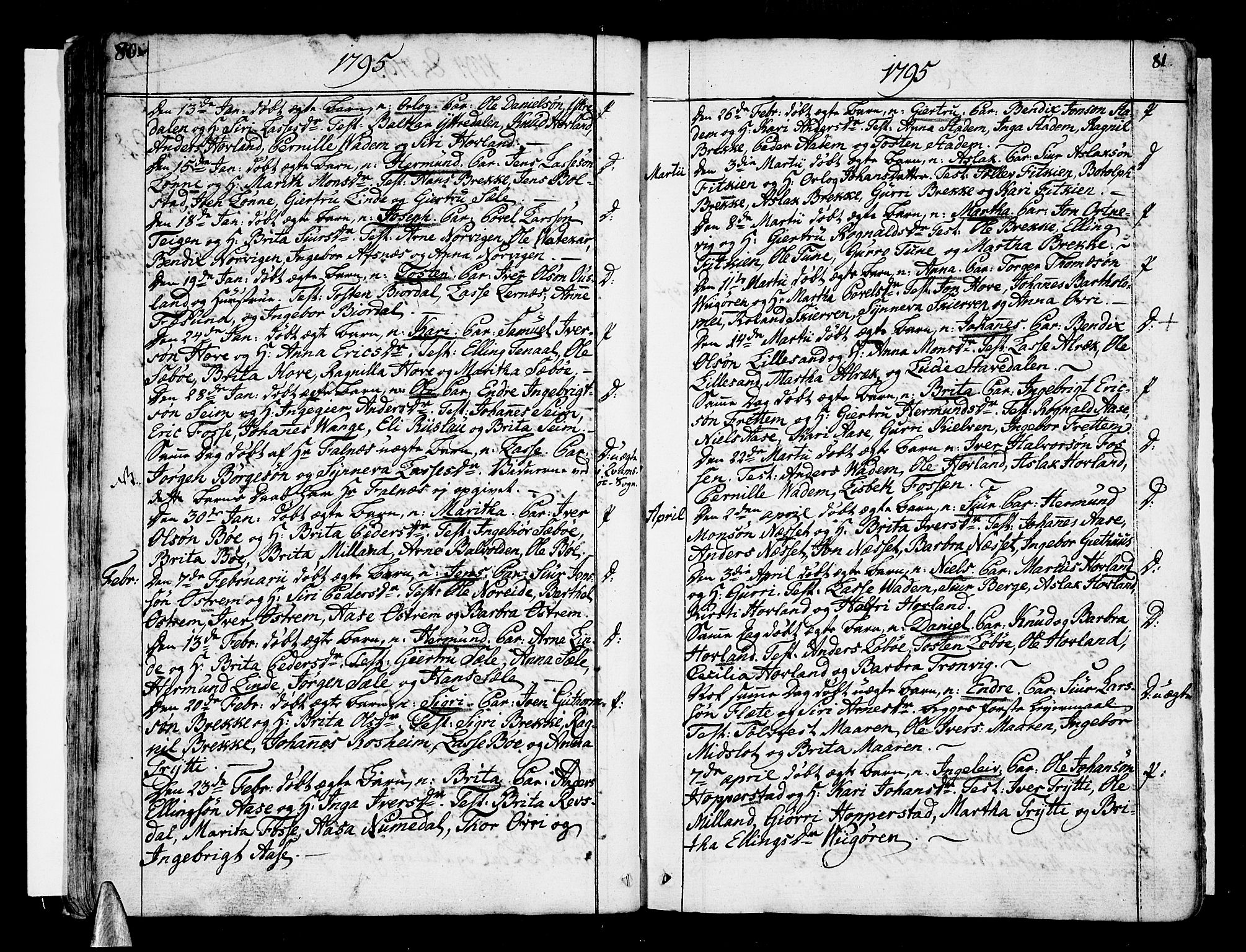 Vik sokneprestembete, SAB/A-81501: Parish register (official) no. A 5, 1787-1820, p. 80-81