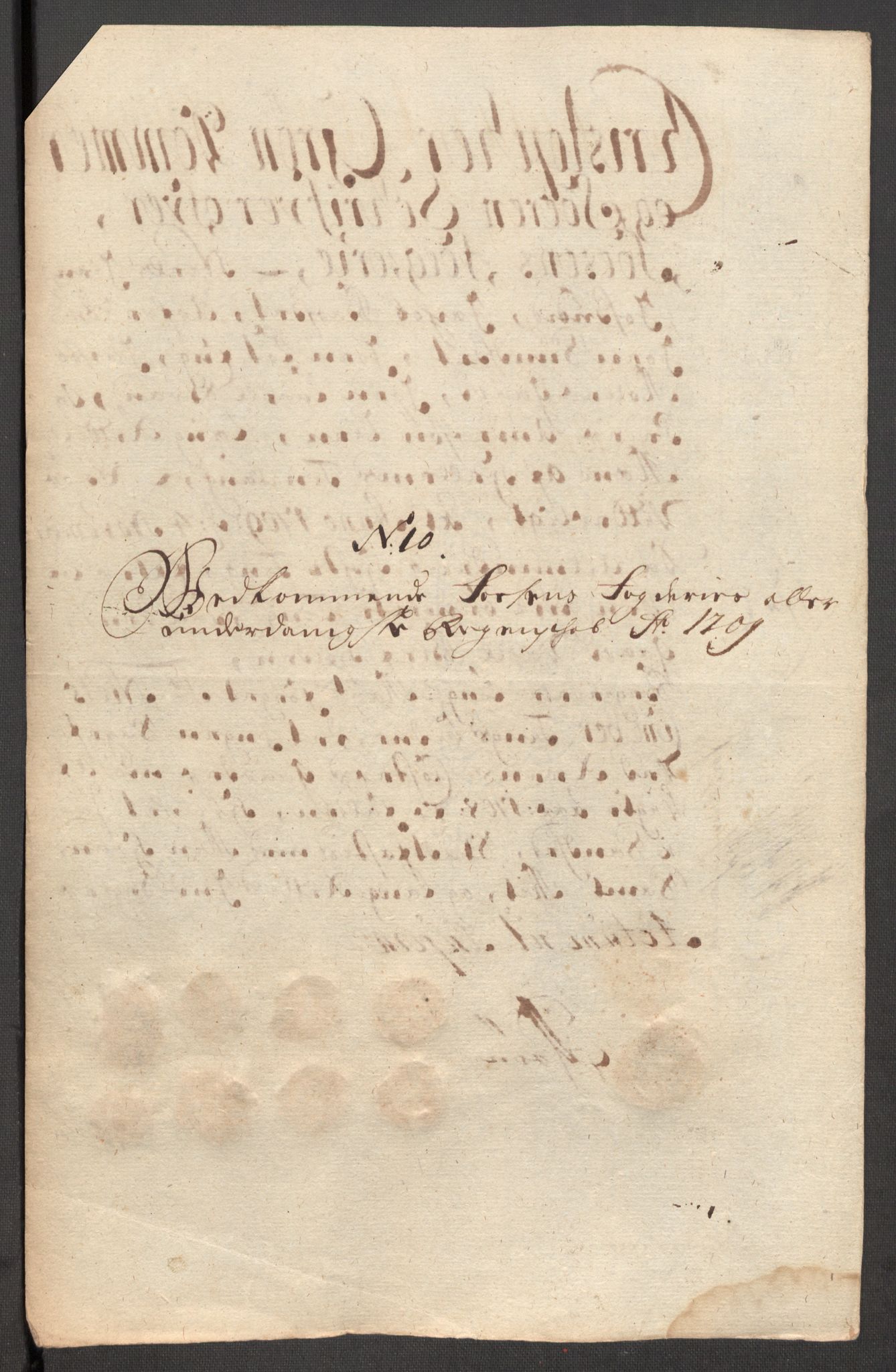 Rentekammeret inntil 1814, Reviderte regnskaper, Fogderegnskap, AV/RA-EA-4092/R57/L3858: Fogderegnskap Fosen, 1708-1709, p. 297