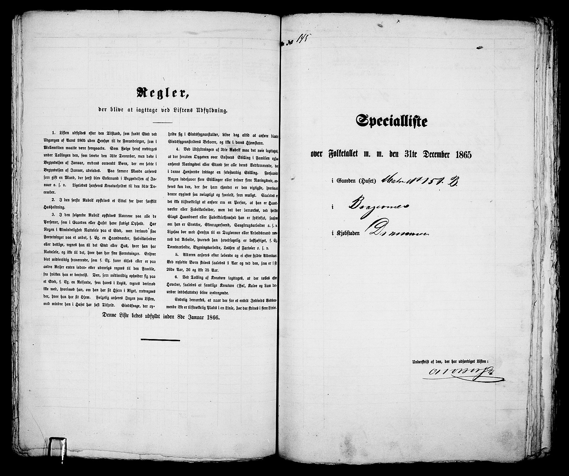 RA, 1865 census for Bragernes in Drammen, 1865, p. 313