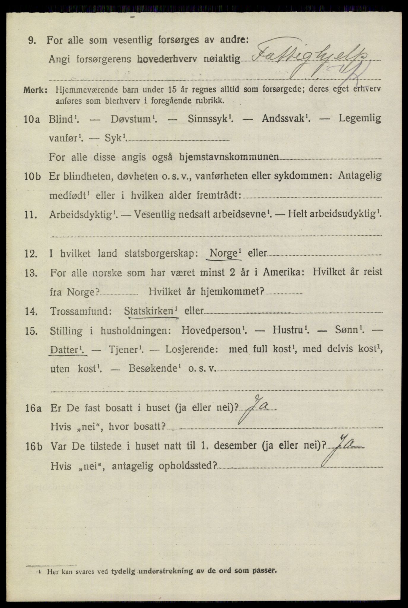 SAKO, 1920 census for Sannidal, 1920, p. 4064