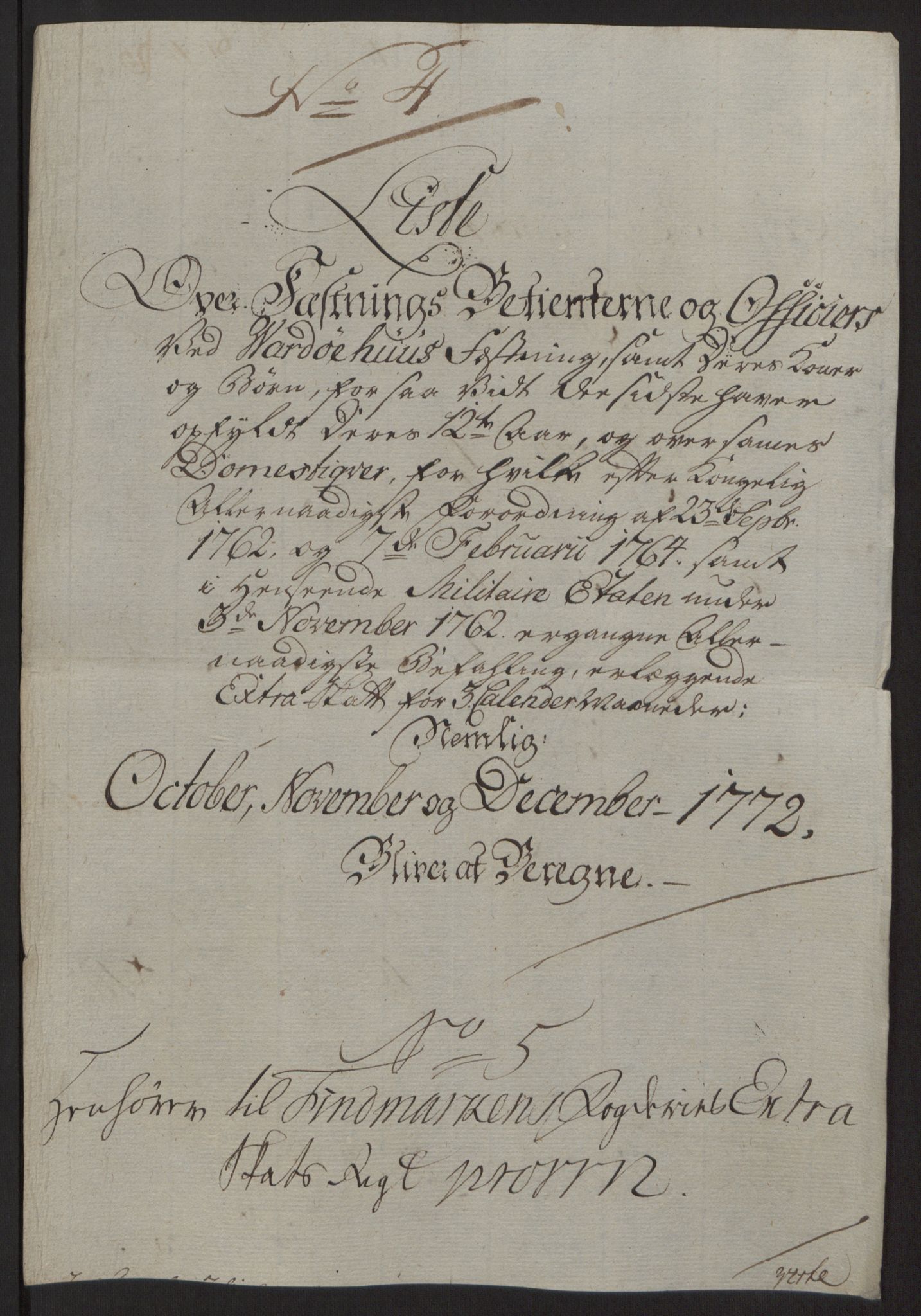 Rentekammeret inntil 1814, Reviderte regnskaper, Fogderegnskap, AV/RA-EA-4092/R69/L4910: Ekstraskatten  Finnmark/Vardøhus, 1762-1772, p. 471