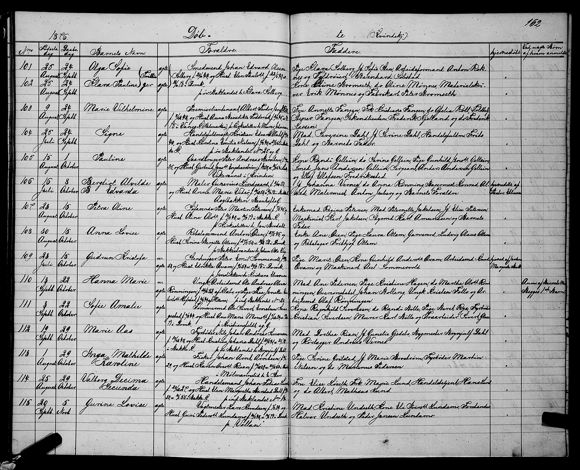 Ministerialprotokoller, klokkerbøker og fødselsregistre - Sør-Trøndelag, SAT/A-1456/604/L0220: Parish register (copy) no. 604C03, 1870-1885, p. 162