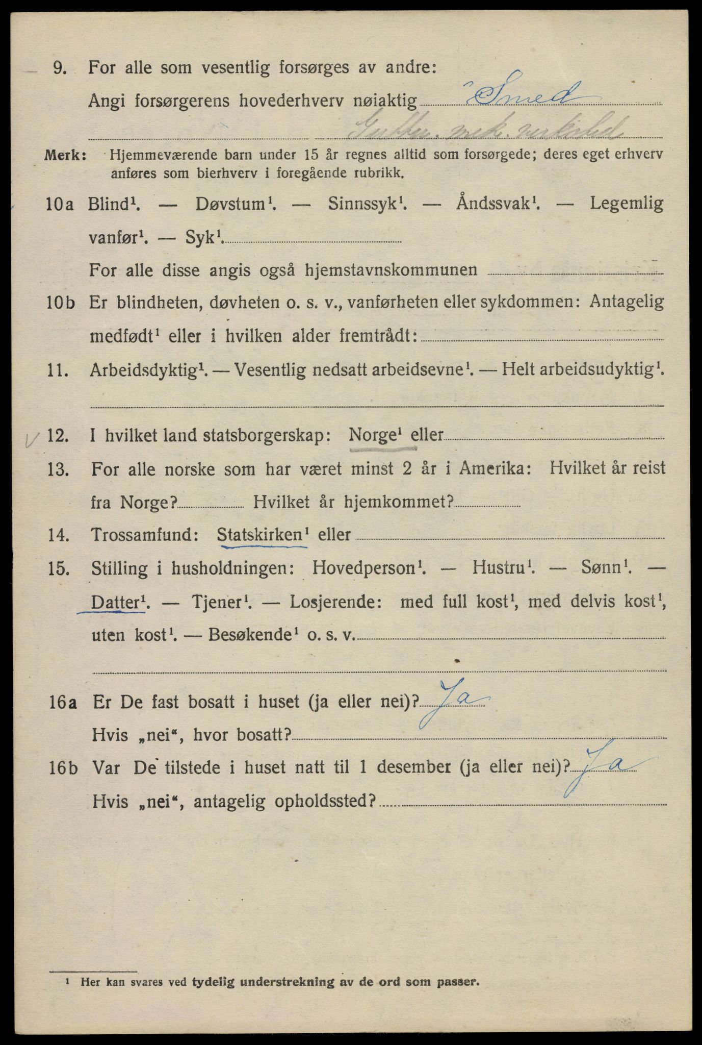 SAO, 1920 census for Kristiania, 1920, p. 276136