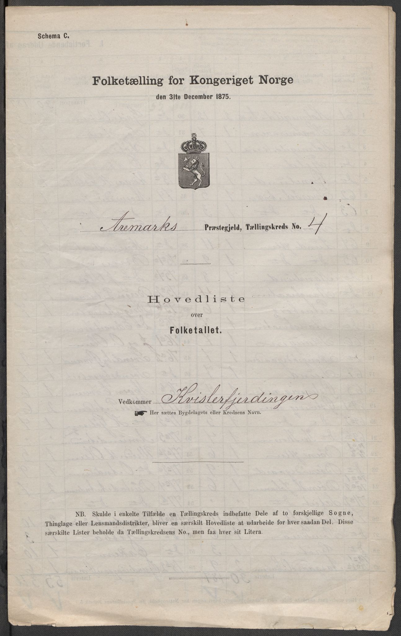 RA, 1875 census for 0118P Aremark, 1875, p. 10