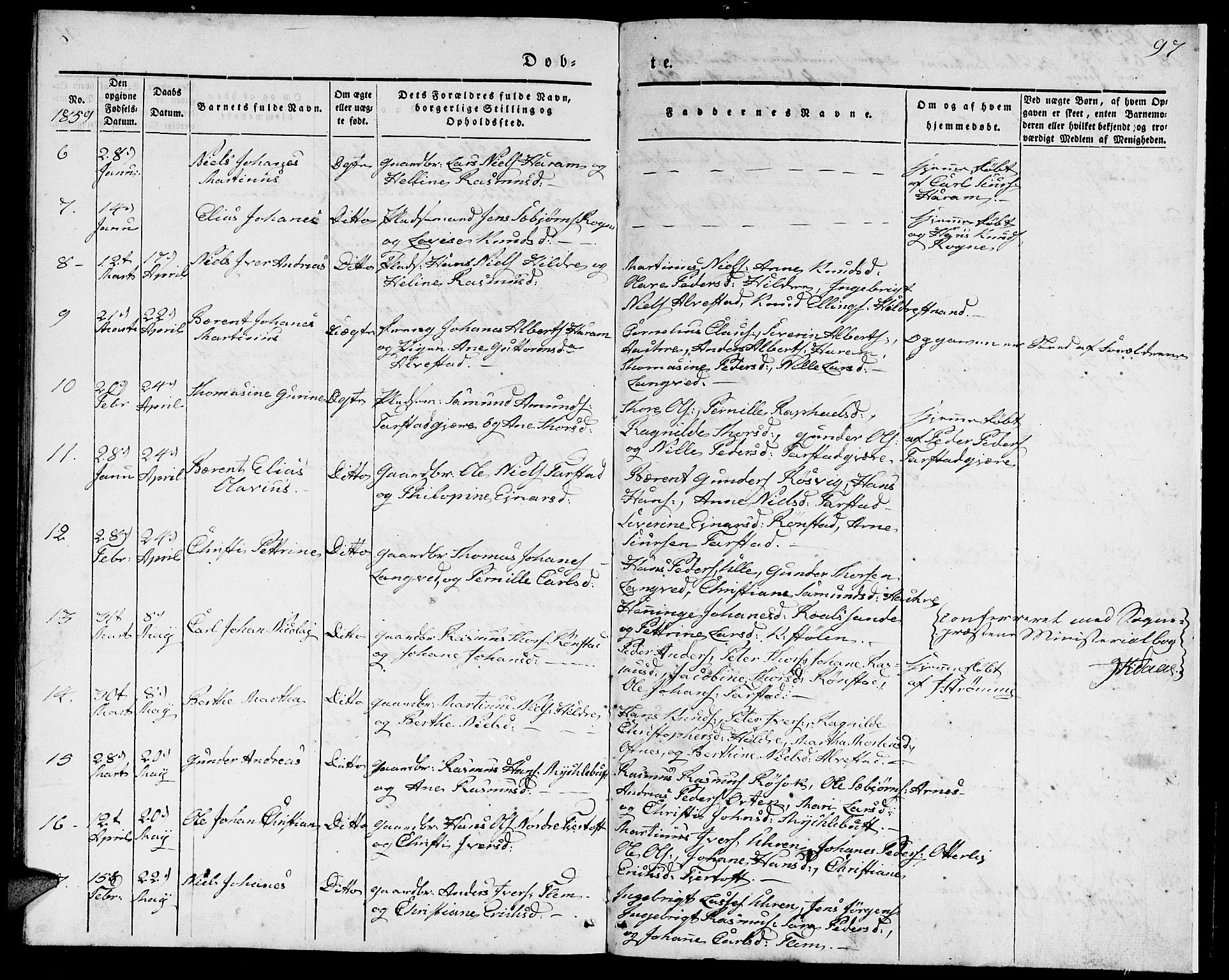 Ministerialprotokoller, klokkerbøker og fødselsregistre - Møre og Romsdal, AV/SAT-A-1454/536/L0507: Parish register (copy) no. 536C02, 1839-1859, p. 97