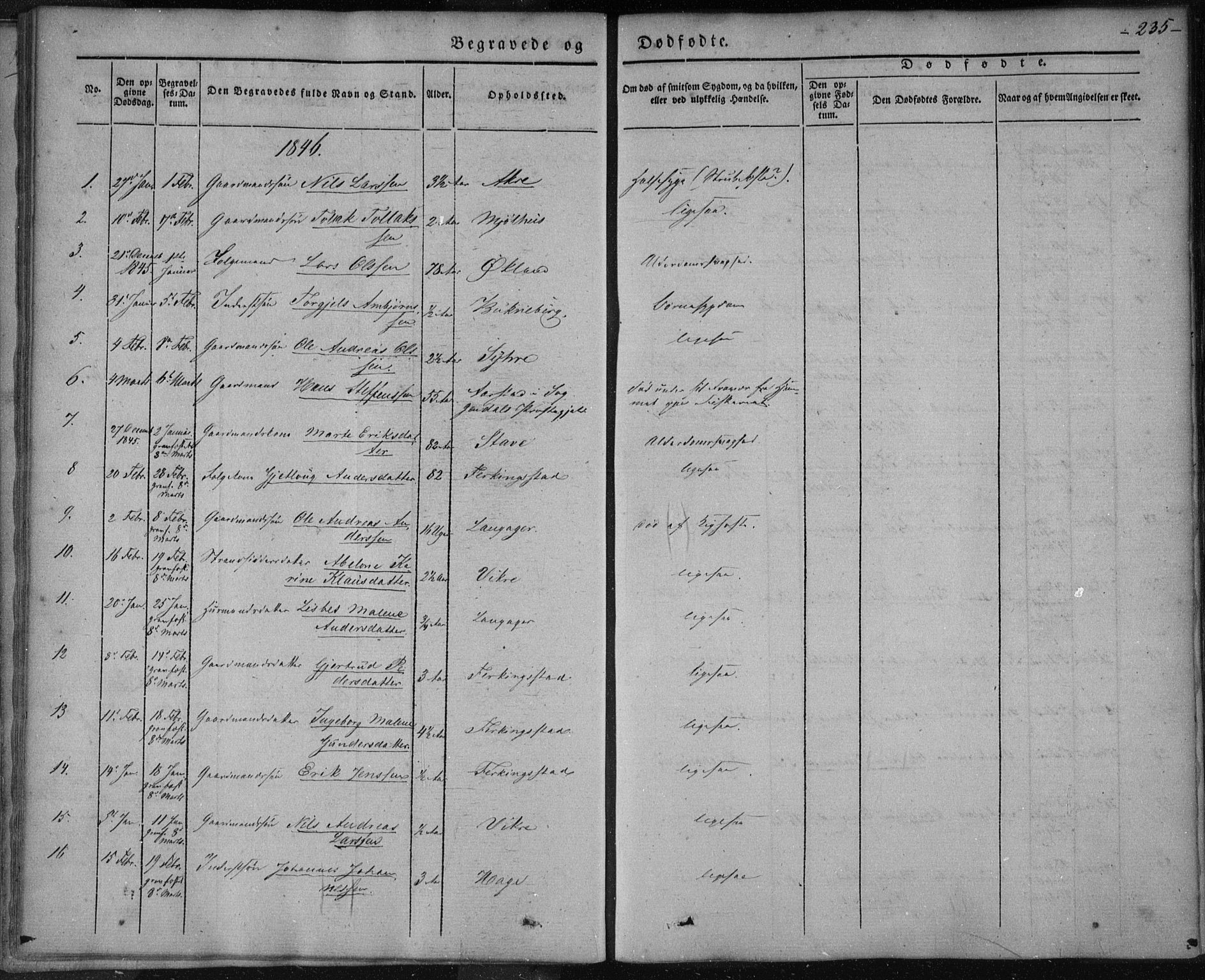 Skudenes sokneprestkontor, SAST/A -101849/H/Ha/Haa/L0003: Parish register (official) no. A 2.2, 1841-1846, p. 235