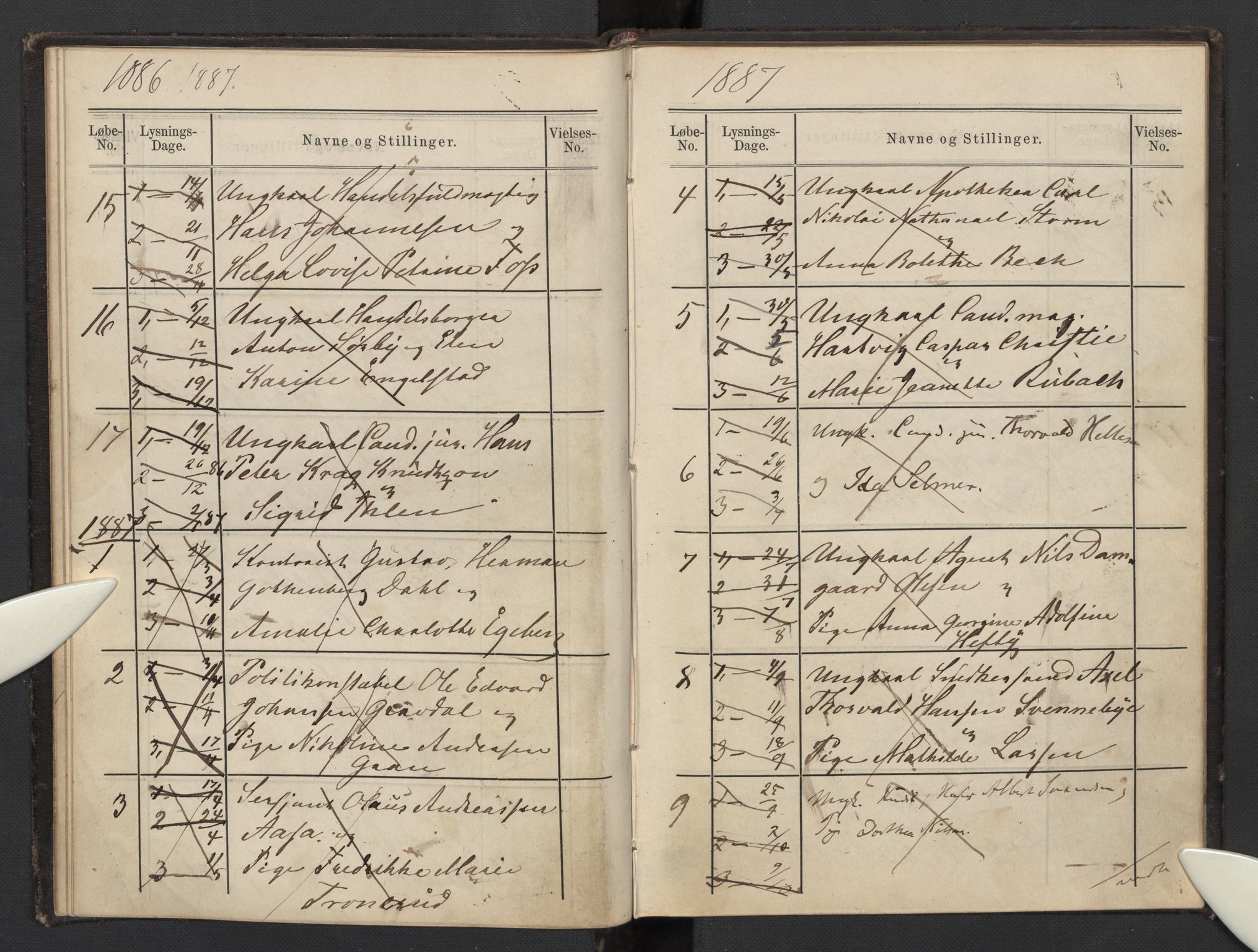 Garnisonsmenigheten Kirkebøker, SAO/A-10846/H/Hb/L0002: Banns register no. II 2, 1879-1902