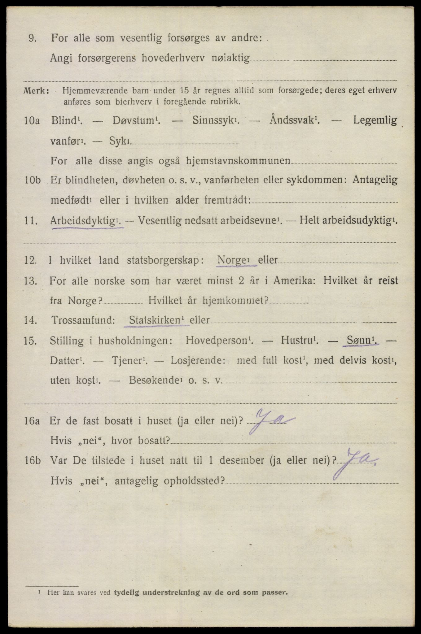 SAO, 1920 census for Våler, 1920, p. 2525