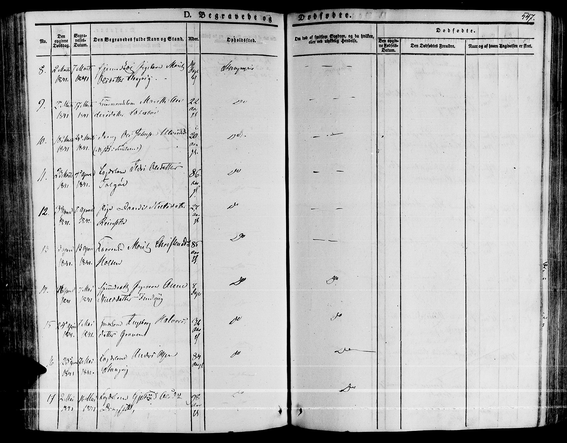 Ministerialprotokoller, klokkerbøker og fødselsregistre - Møre og Romsdal, AV/SAT-A-1454/592/L1024: Parish register (official) no. 592A03 /1, 1831-1849, p. 547