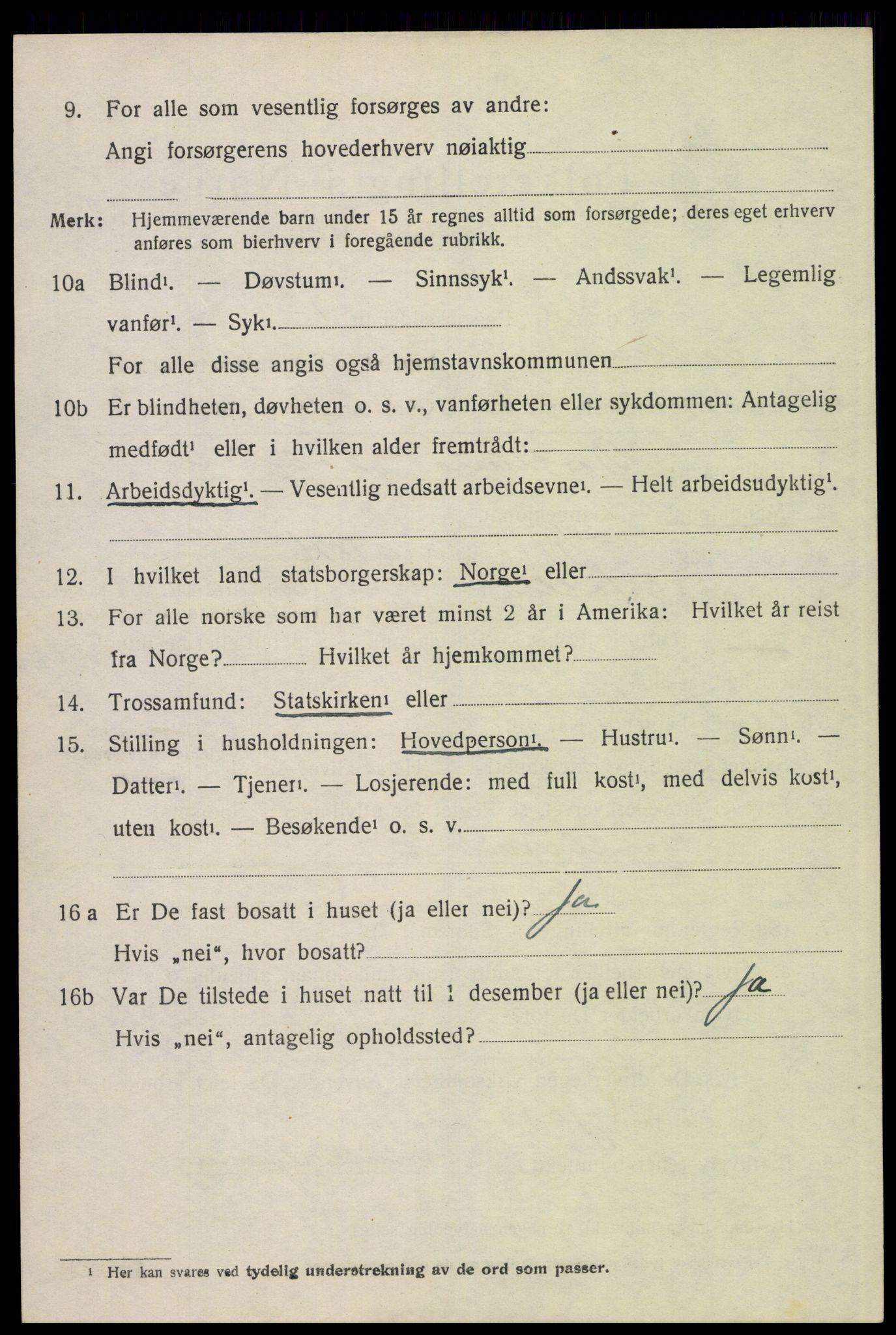 SAH, 1920 census for Sollia, 1920, p. 212