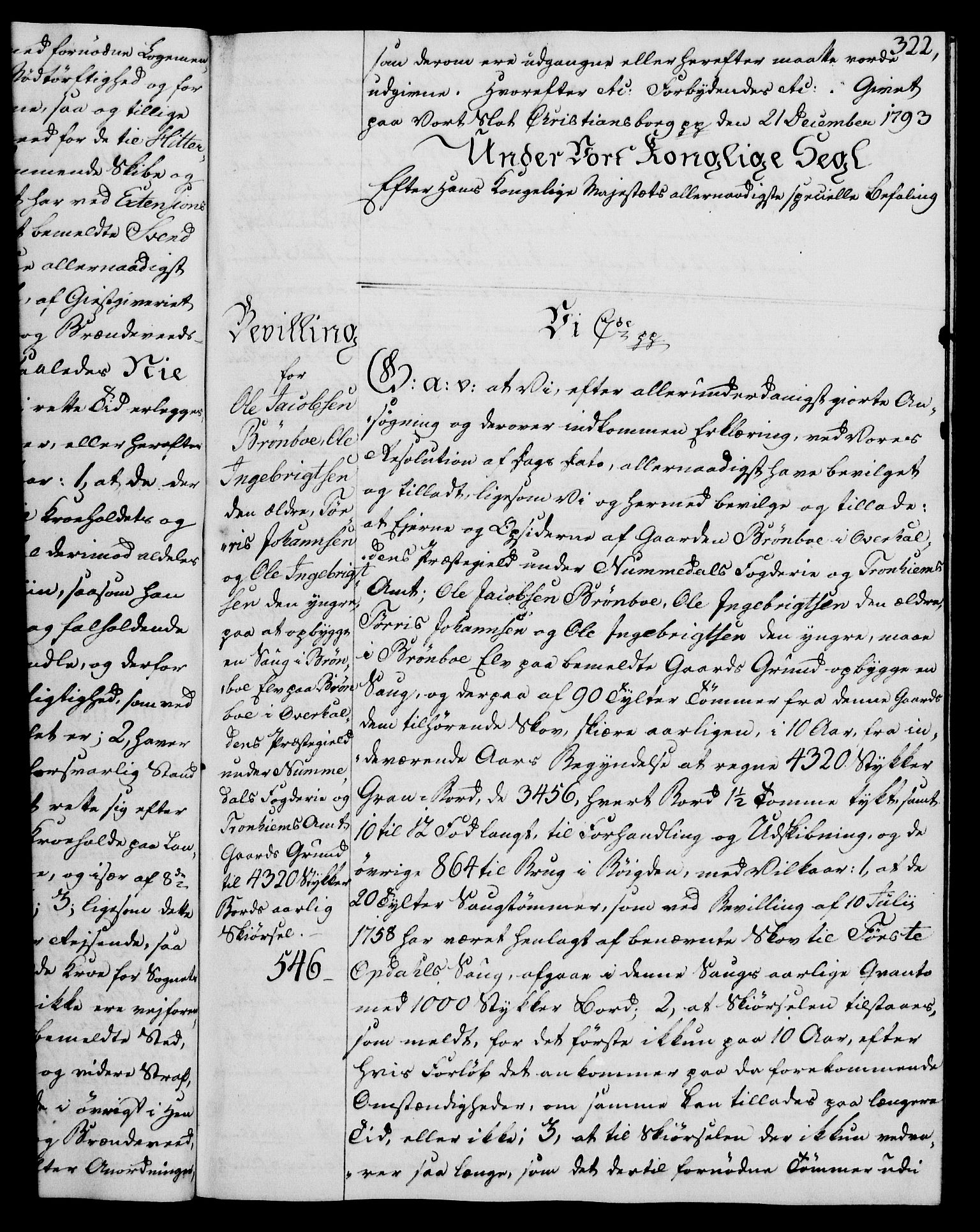 Rentekammeret, Kammerkanselliet, RA/EA-3111/G/Gg/Gga/L0015: Norsk ekspedisjonsprotokoll med register (merket RK 53.15), 1790-1791, p. 322