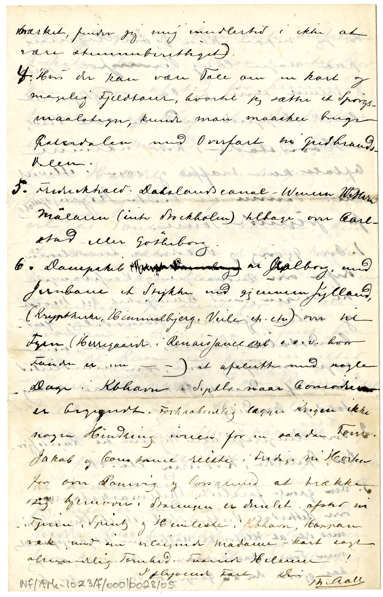 Diderik Maria Aalls brevsamling, NF/Ark-1023/F/L0001: D.M. Aalls brevsamling. A - B, 1738-1889, p. 320