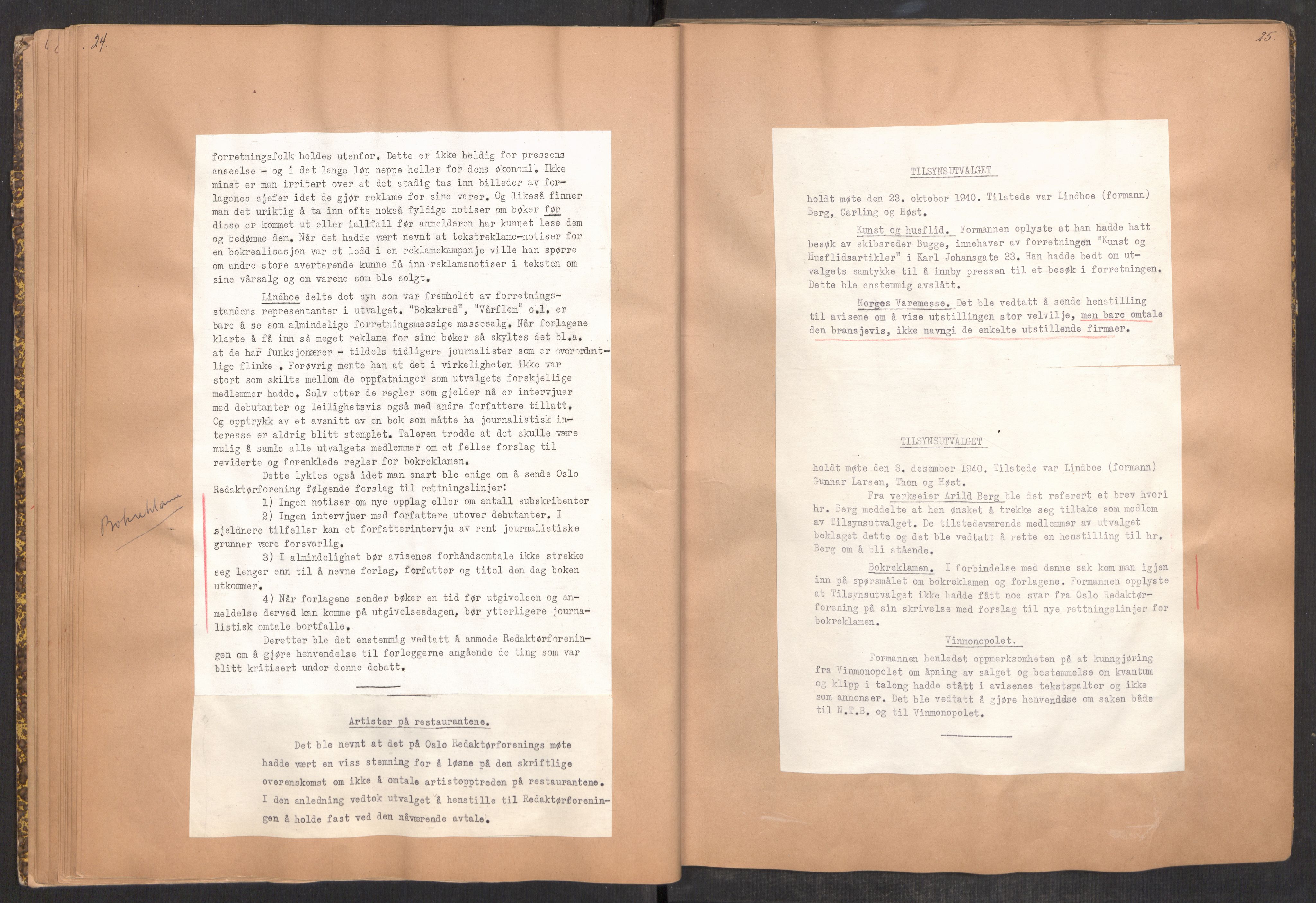 Tekstreklameutvalget, RA/PA-0854/A/Aa/L0003: Møtereferat, 1938-1955, p. 24-25