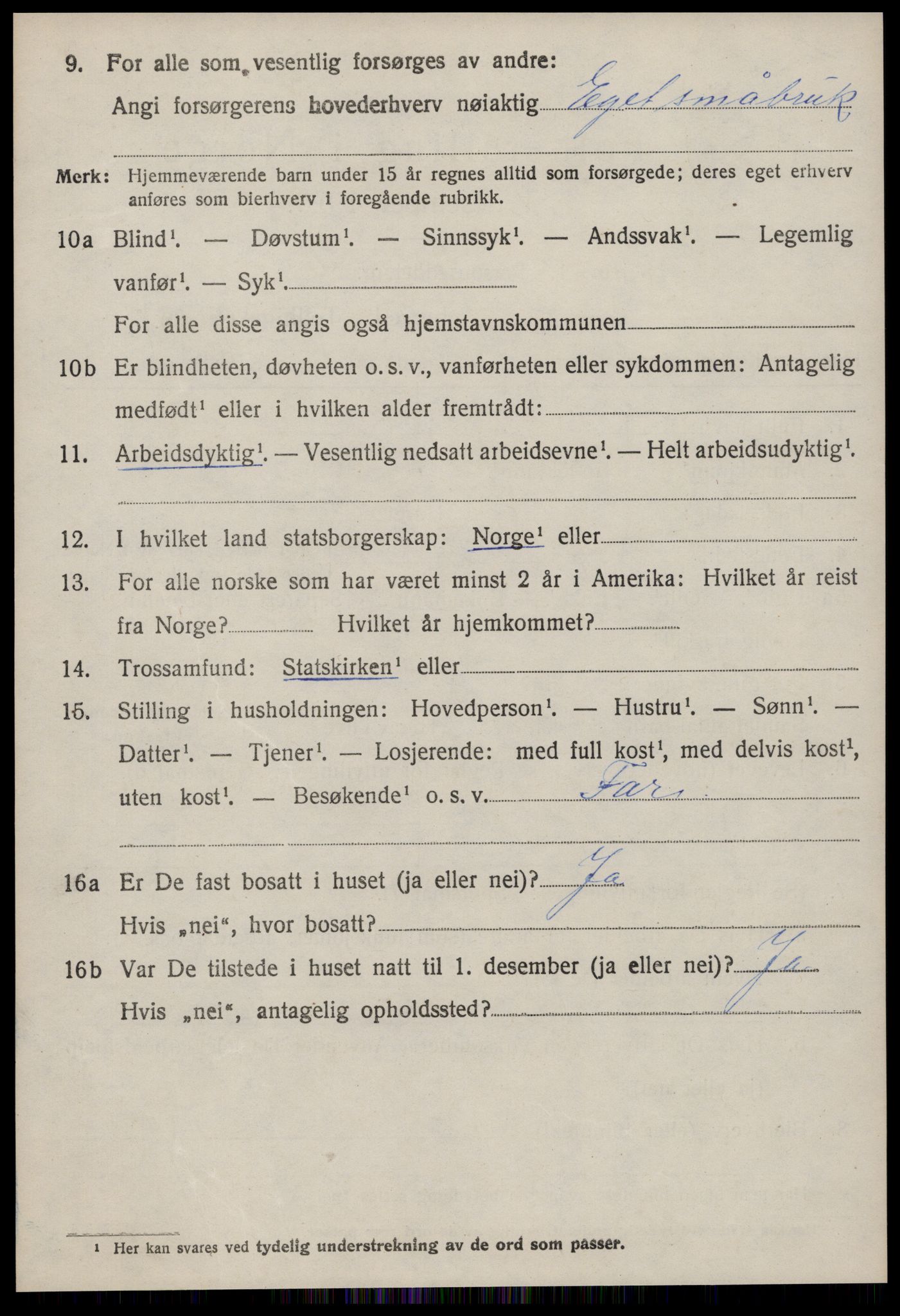 SAT, 1920 census for Sykkylven, 1920, p. 5710