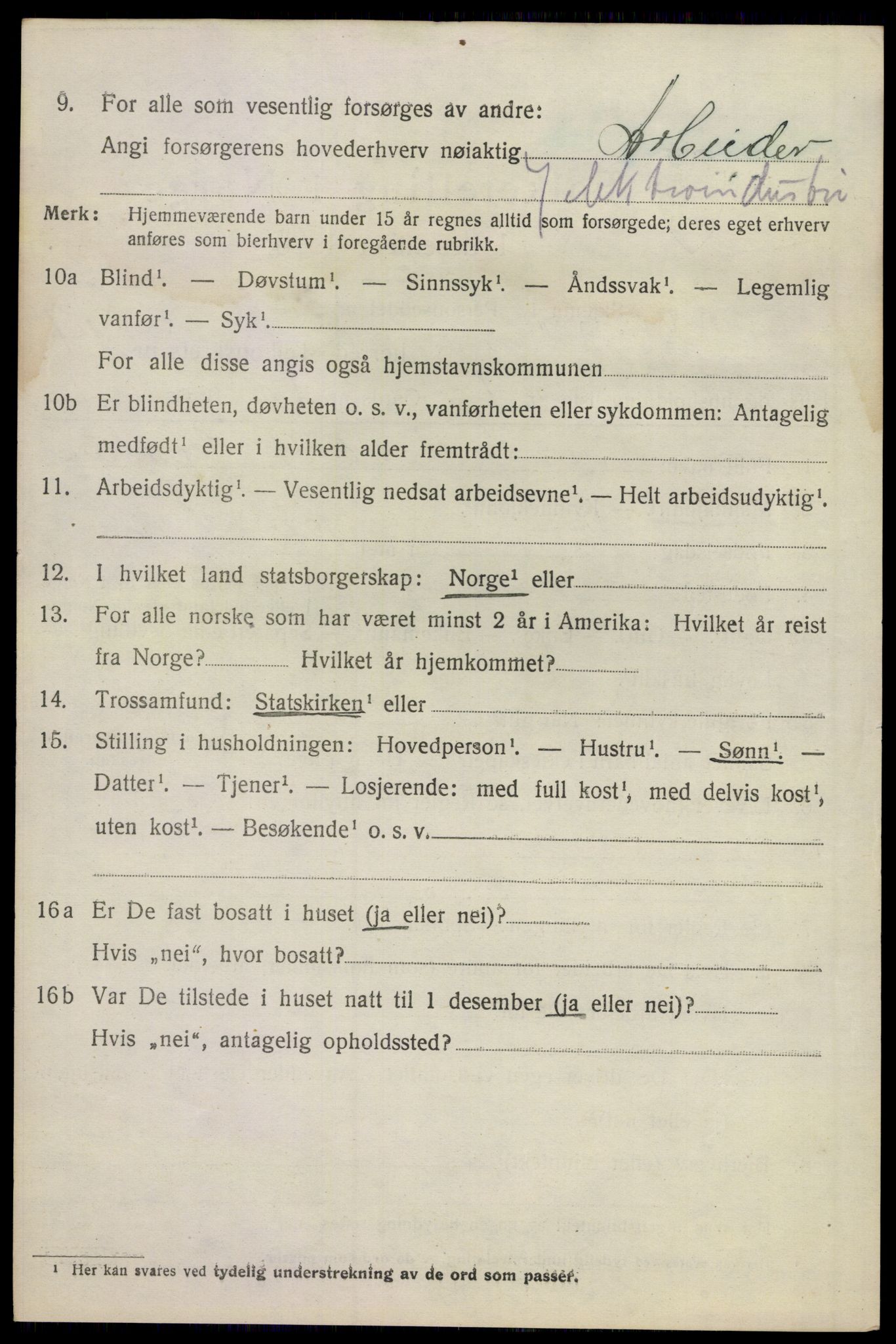 SAKO, 1920 census for Sandeherred, 1920, p. 20179