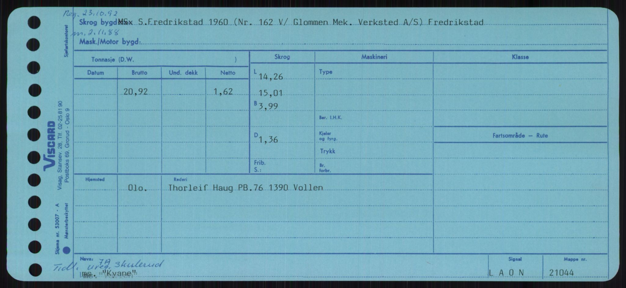 Sjøfartsdirektoratet med forløpere, Skipsmålingen, AV/RA-S-1627/H/Ha/L0003/0002: Fartøy, Hilm-Mar / Fartøy, Kom-Mar, p. 187