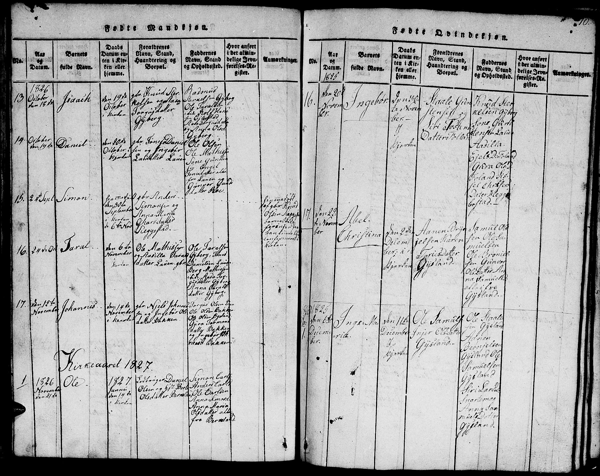 Hægebostad sokneprestkontor, AV/SAK-1111-0024/F/Fb/Fba/L0001: Parish register (copy) no. B 1, 1815-1844, p. 40