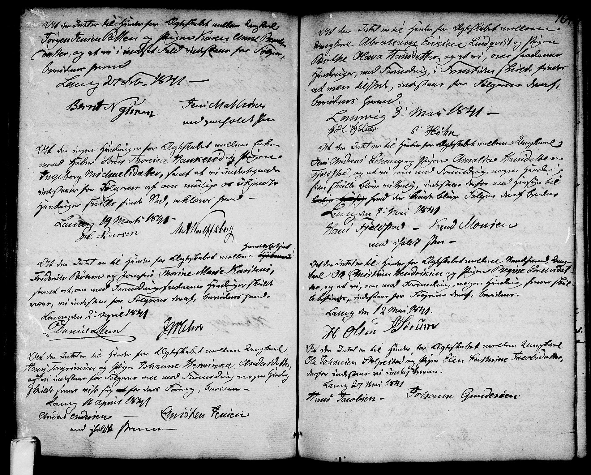 Larvik kirkebøker, SAKO/A-352/G/Ga/L0001: Parish register (copy) no. I 1, 1785-1807, p. 164