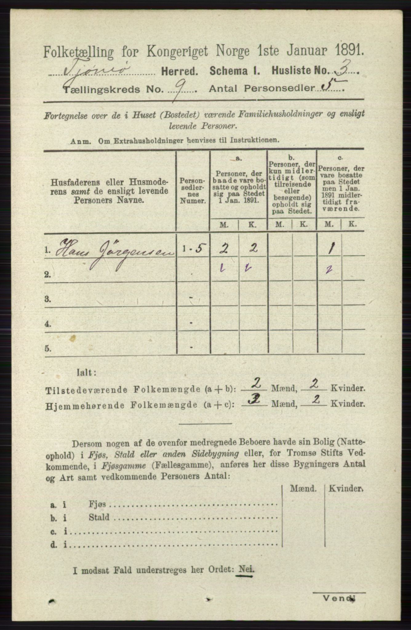 RA, 1891 census for 0723 Tjøme, 1891, p. 3192