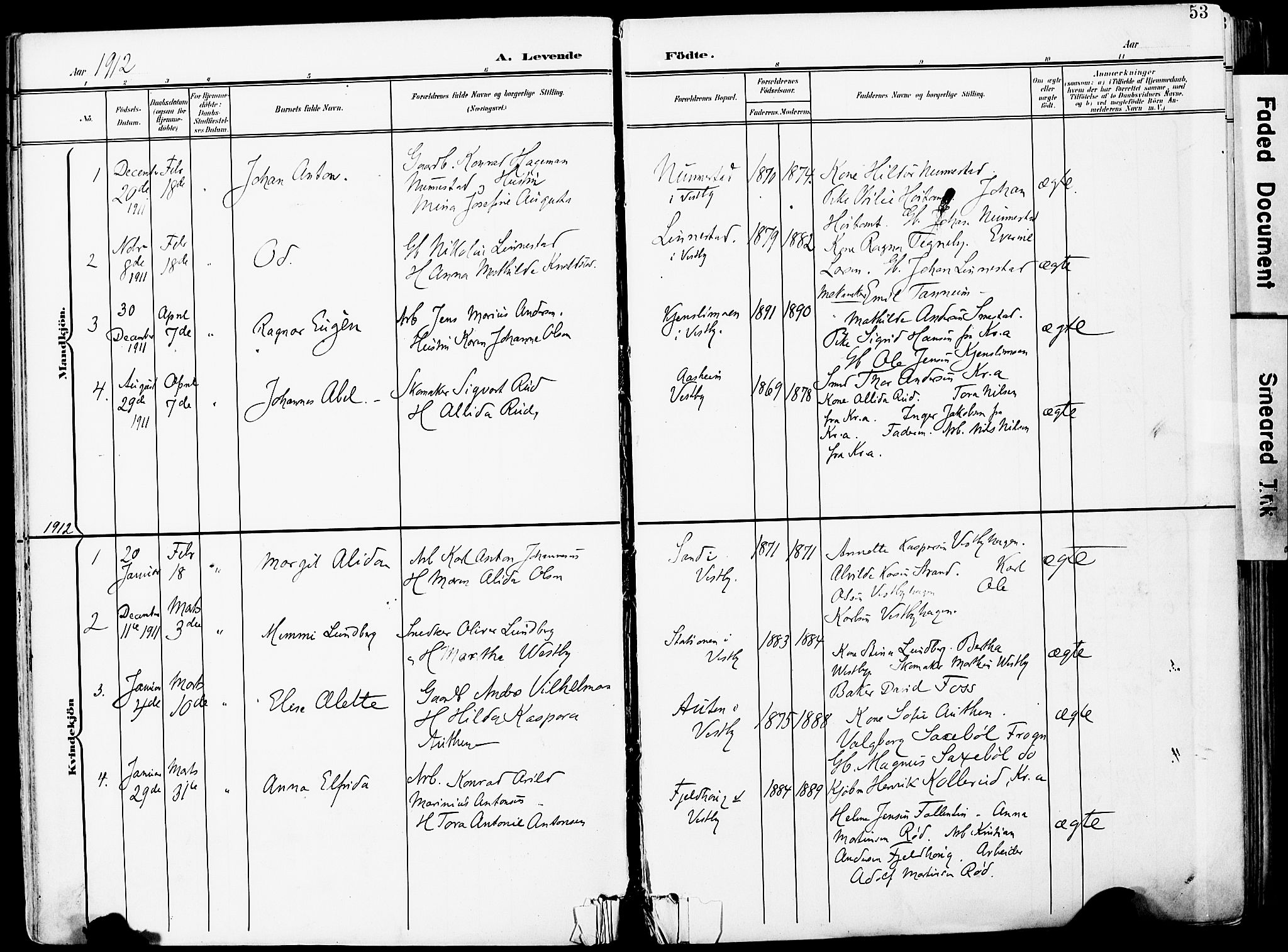 Vestby prestekontor Kirkebøker, SAO/A-10893/F/Fa/L0010: Parish register (official) no. I 10, 1900-1926, p. 53