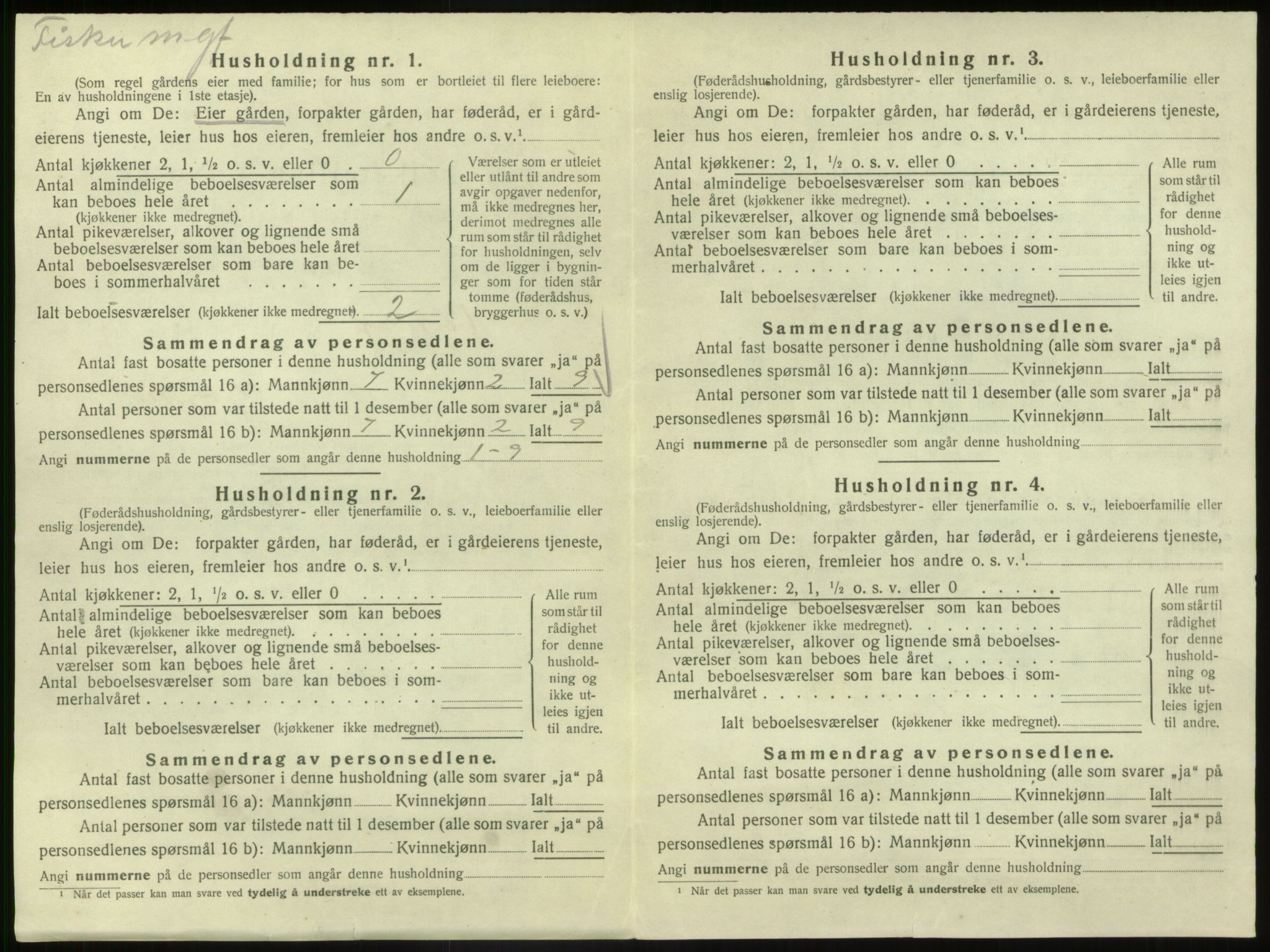 SAB, 1920 census for Vevring, 1920, p. 394