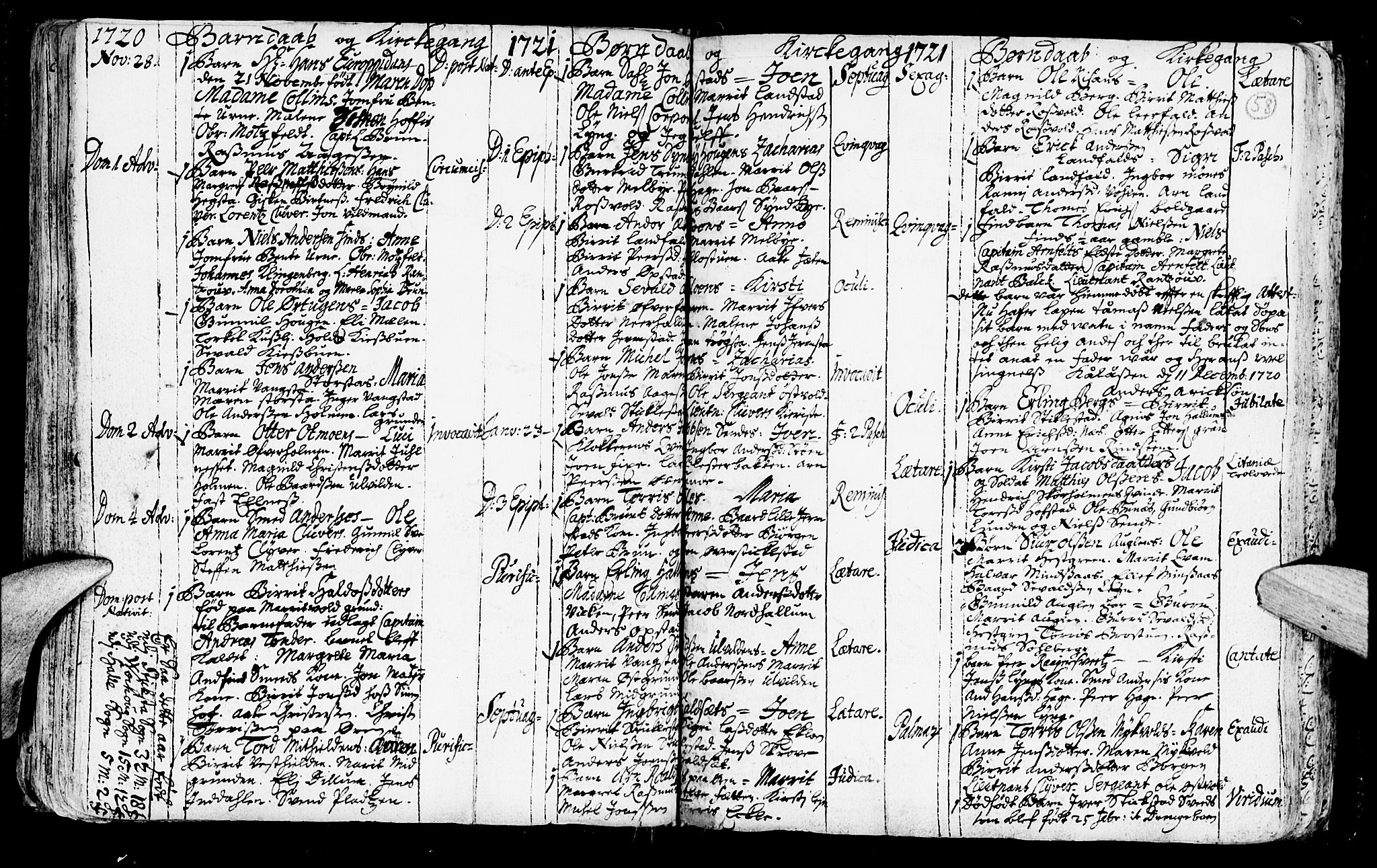 Ministerialprotokoller, klokkerbøker og fødselsregistre - Nord-Trøndelag, SAT/A-1458/723/L0230: Parish register (official) no. 723A01, 1705-1747, p. 58