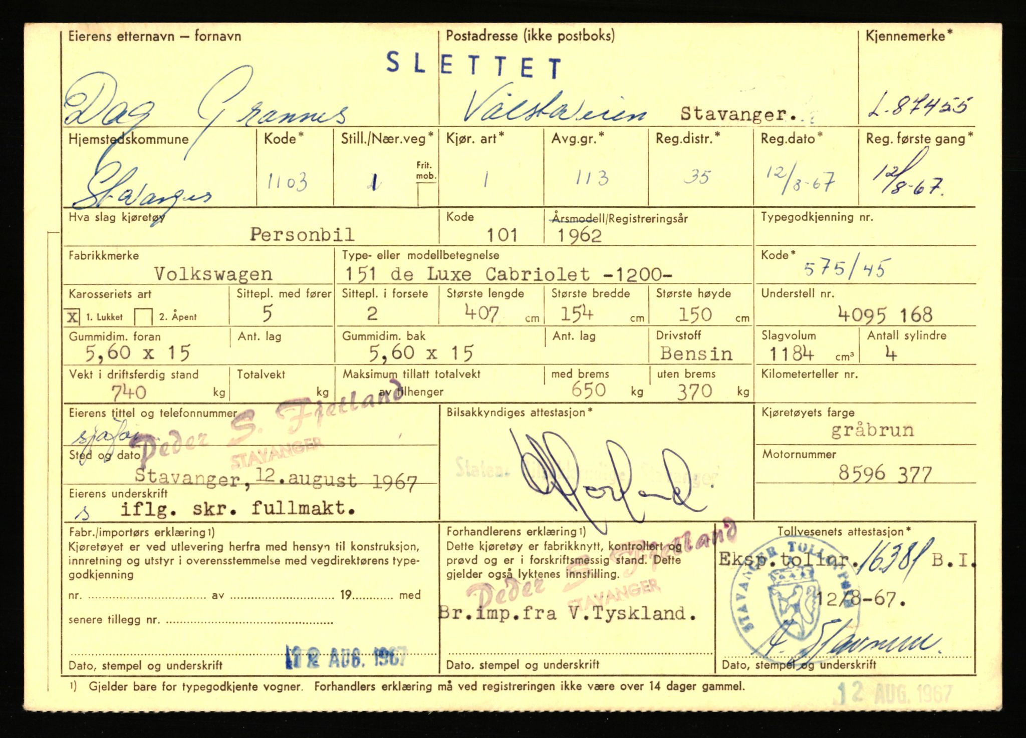 Stavanger trafikkstasjon, AV/SAST-A-101942/0/F/L0074: L-86500 - L-88799, 1930-1971, p. 833