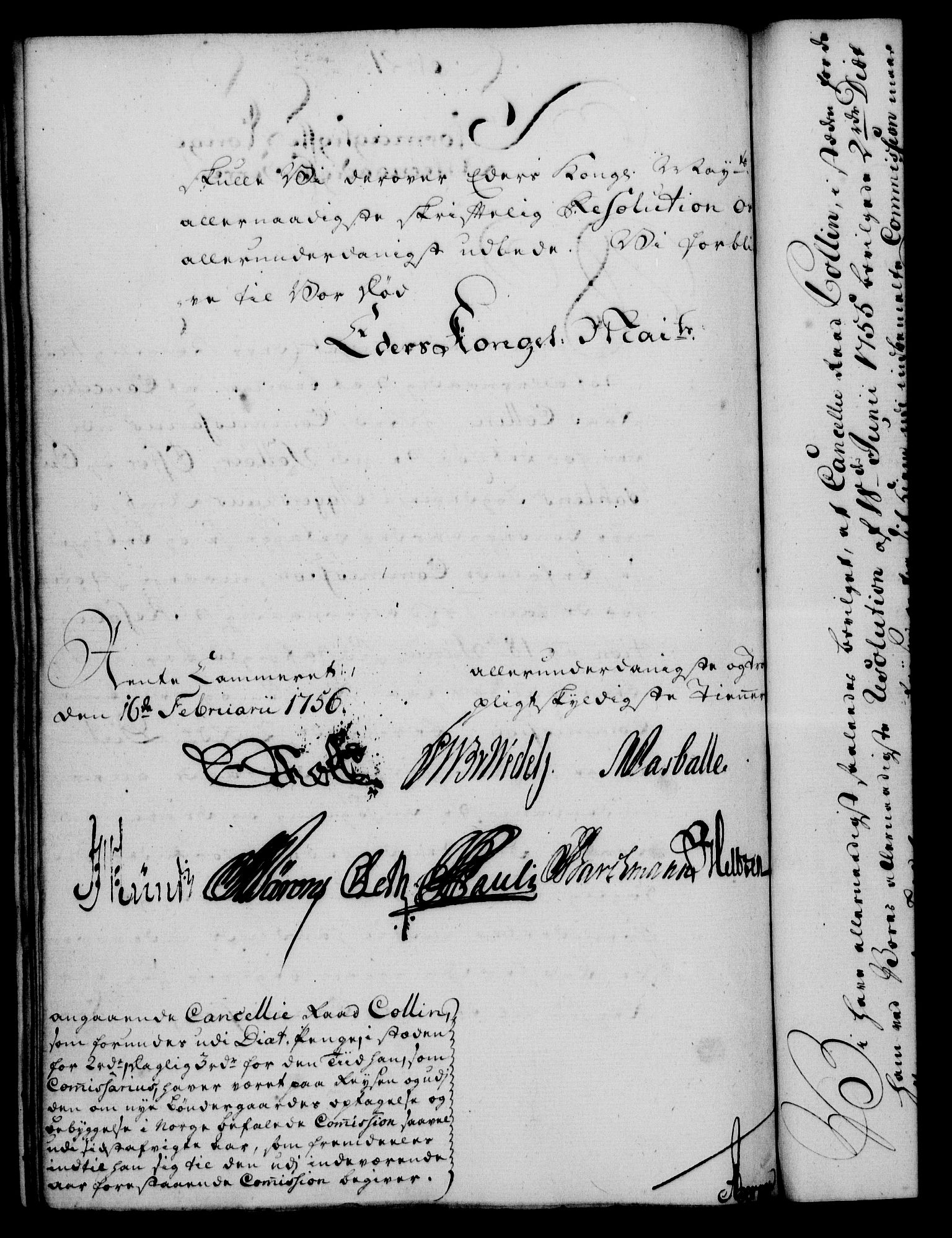Rentekammeret, Kammerkanselliet, RA/EA-3111/G/Gf/Gfa/L0038: Norsk relasjons- og resolusjonsprotokoll (merket RK 52.38), 1756, p. 115