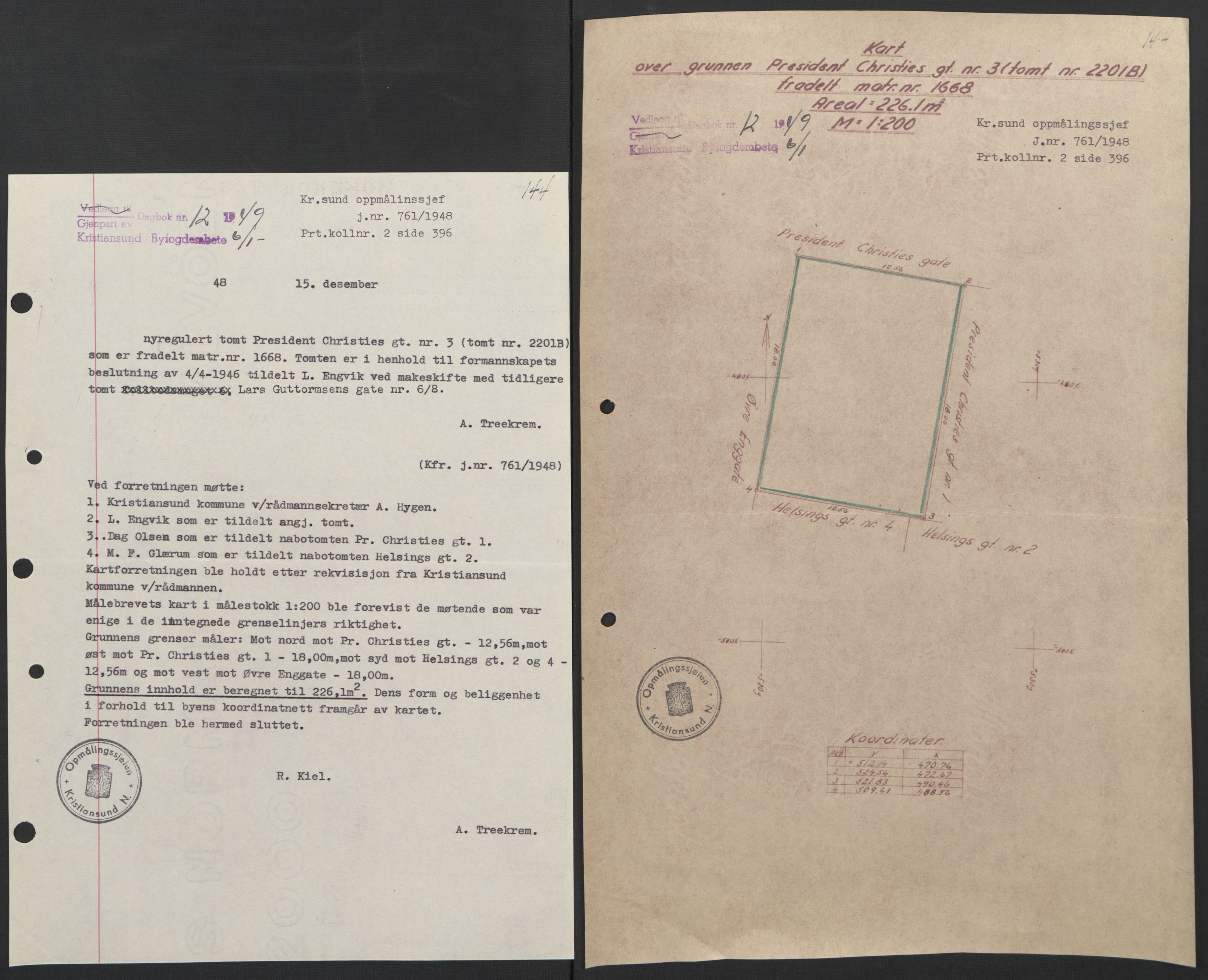 Kristiansund byfogd, AV/SAT-A-4587/A/27: Mortgage book no. 42, 1947-1950, Diary no: : 12/1949