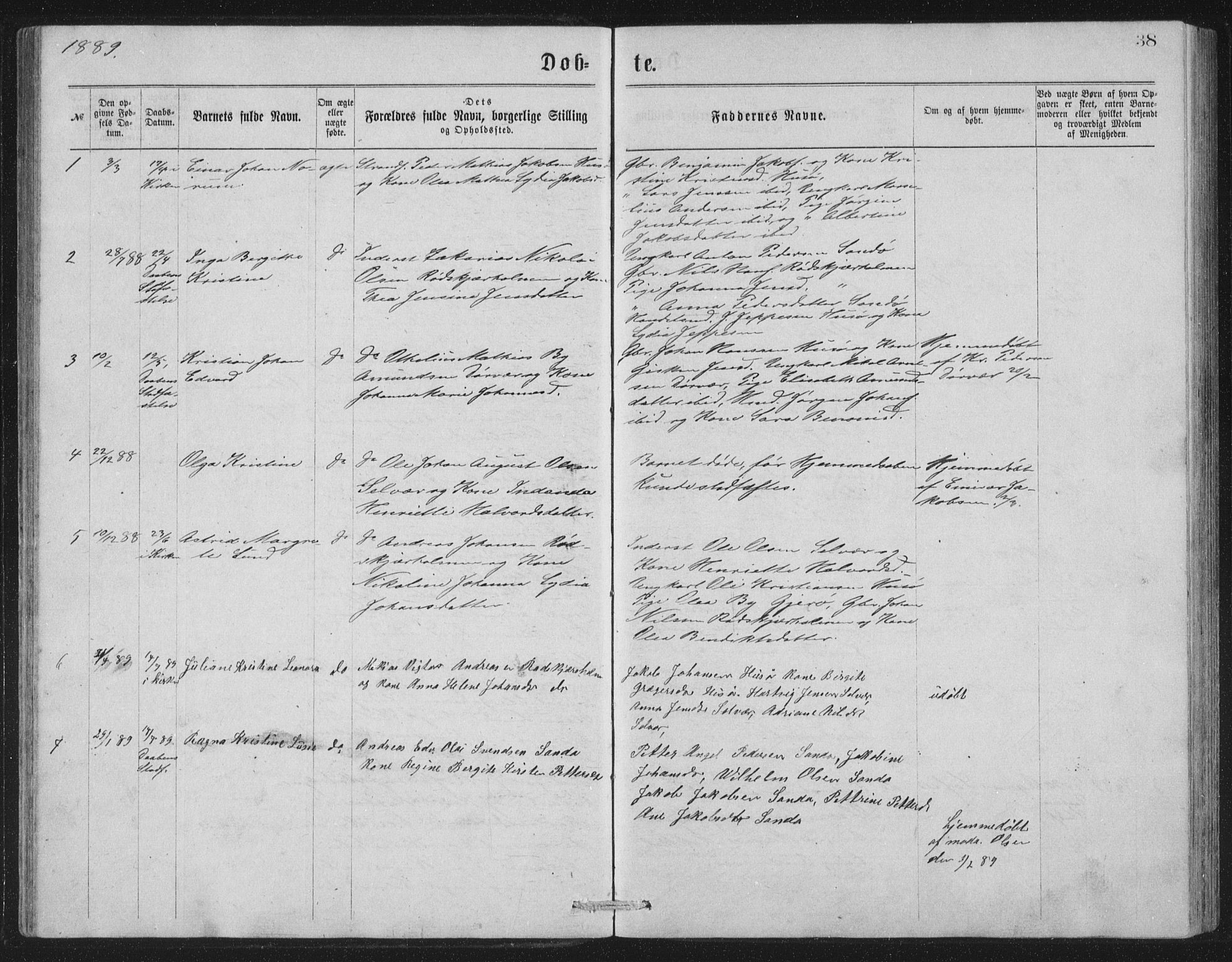 Ministerialprotokoller, klokkerbøker og fødselsregistre - Nordland, AV/SAT-A-1459/840/L0582: Parish register (copy) no. 840C02, 1874-1900, p. 38