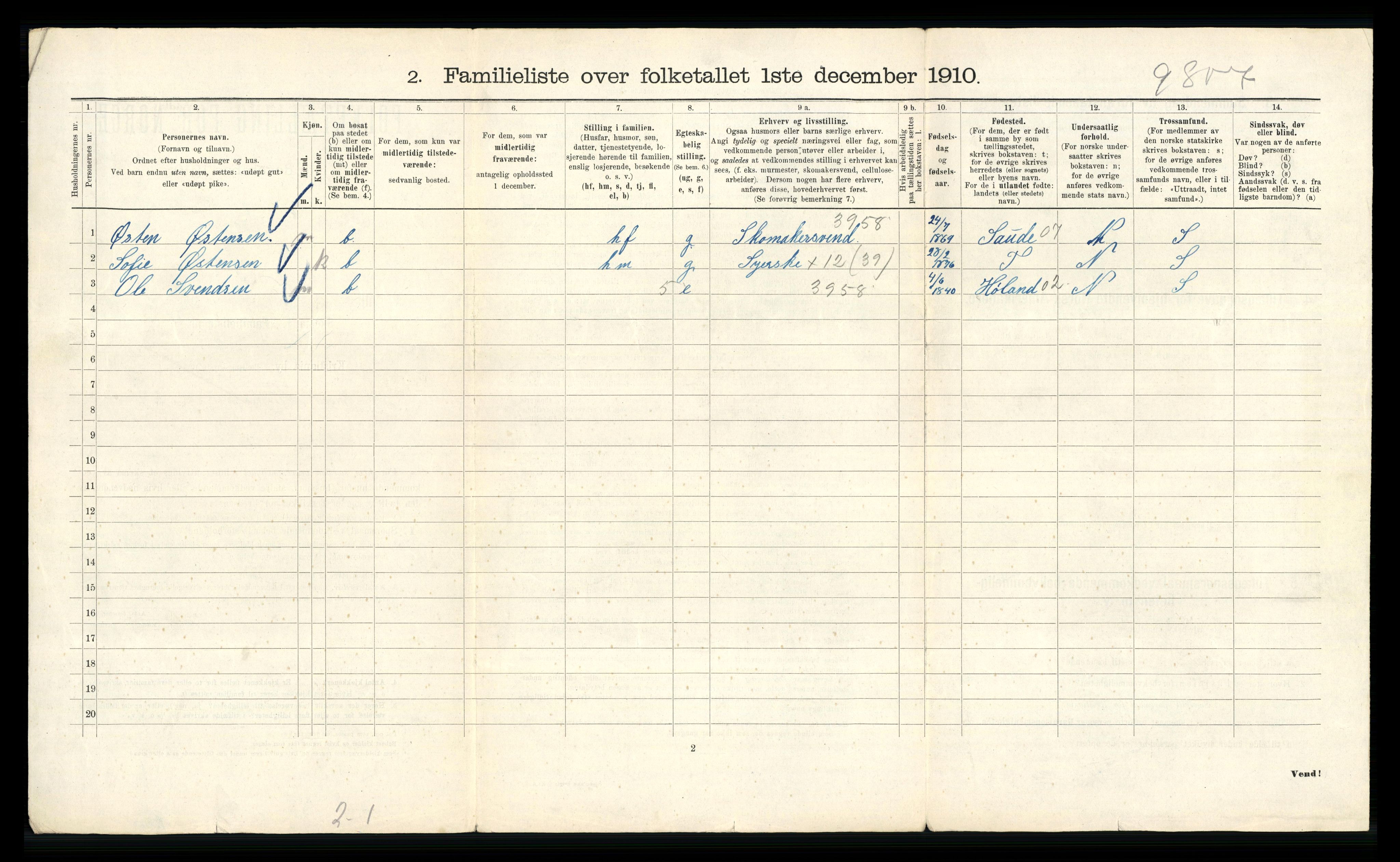 RA, 1910 census for Kristiania, 1910, p. 63084