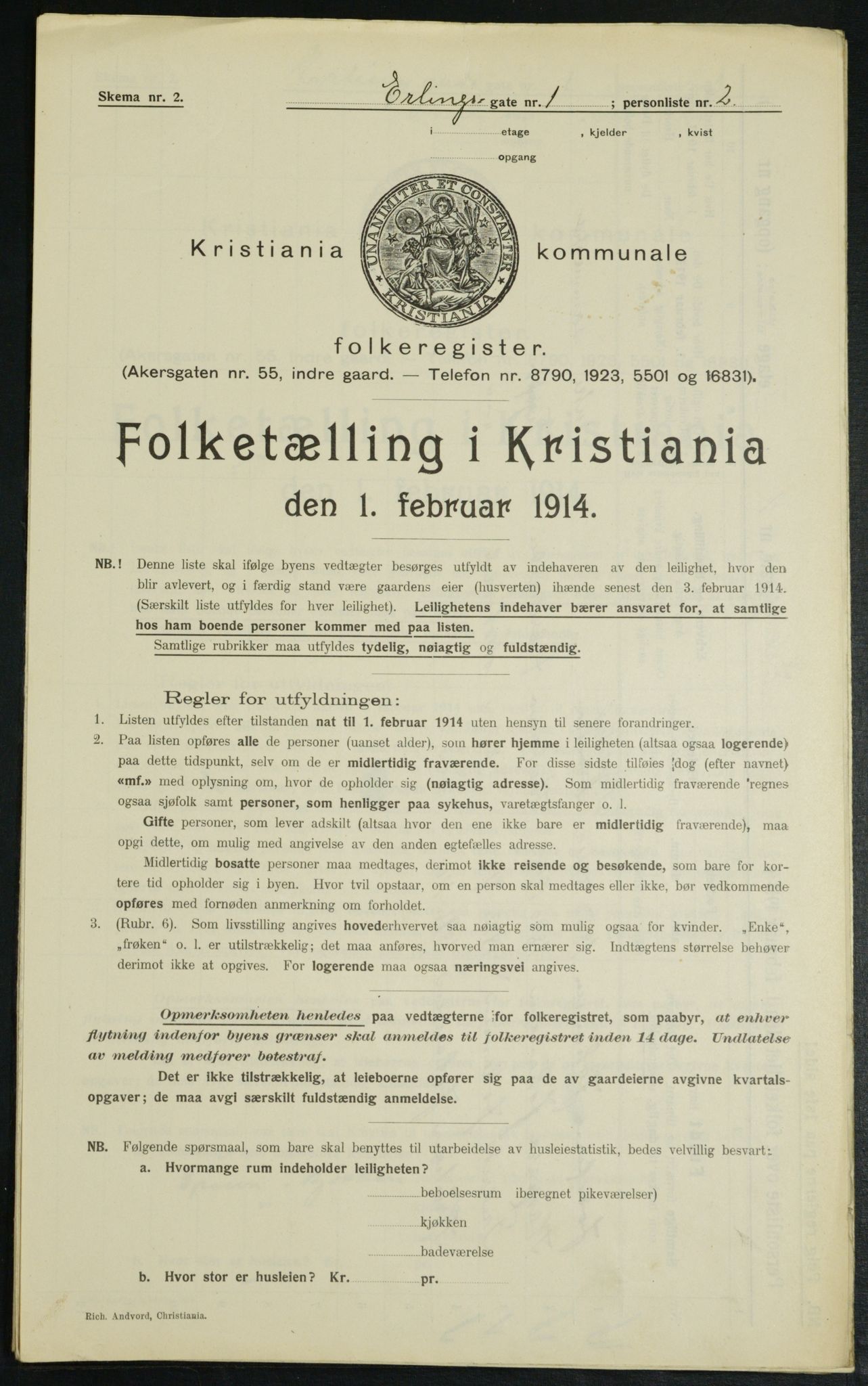 OBA, Municipal Census 1914 for Kristiania, 1914, p. 22135