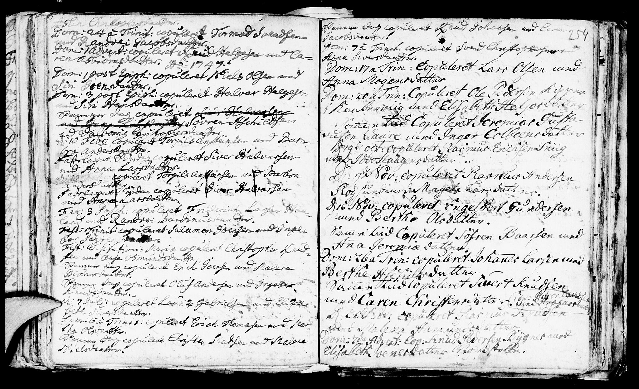 Avaldsnes sokneprestkontor, AV/SAST-A -101851/H/Ha/Haa/L0001: Parish register (official) no. A 1, 1711-1764, p. 254