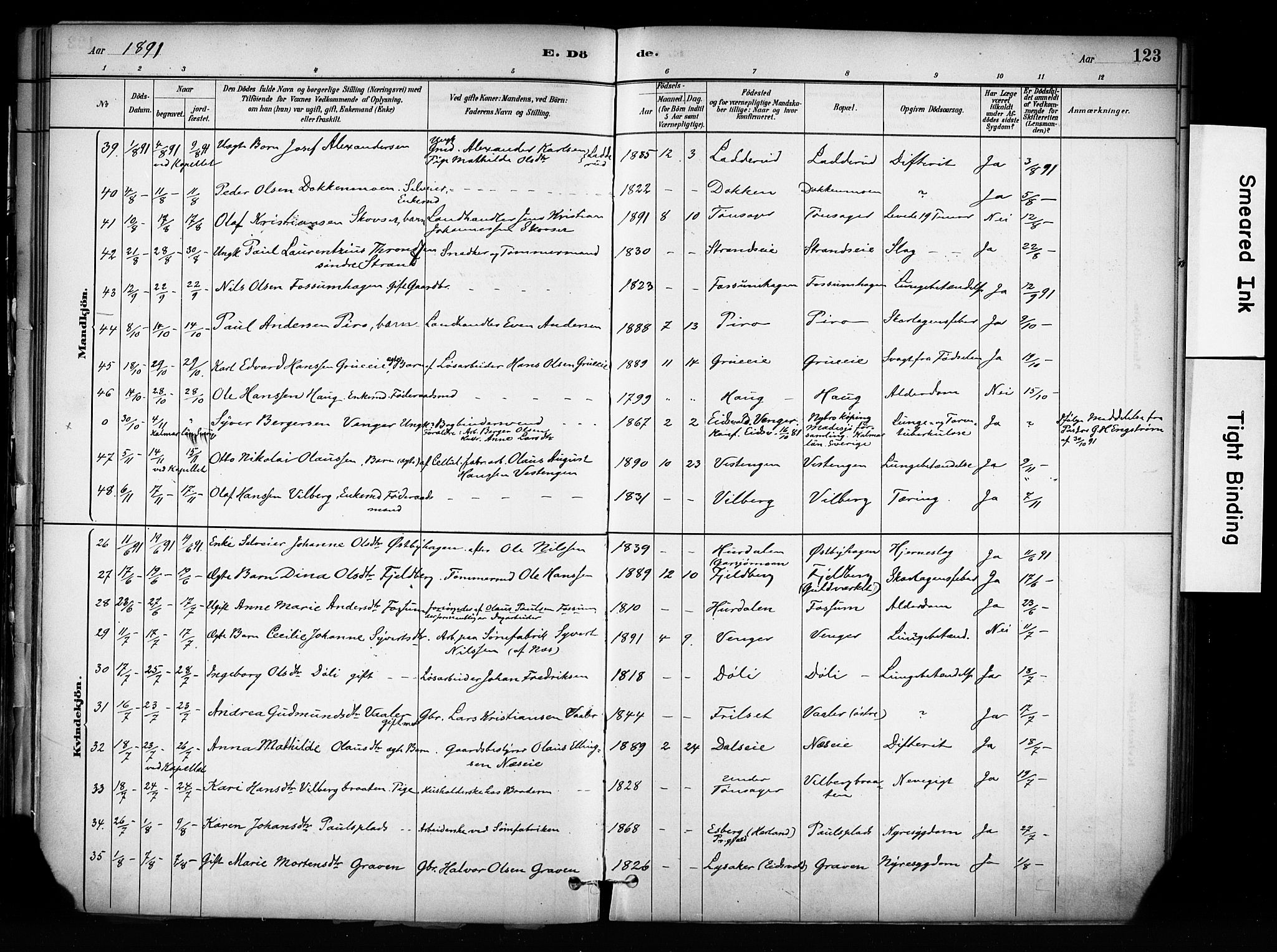 Eidsvoll prestekontor Kirkebøker, SAO/A-10888/F/Fa/L0003: Parish register (official) no. I 3, 1882-1895, p. 123