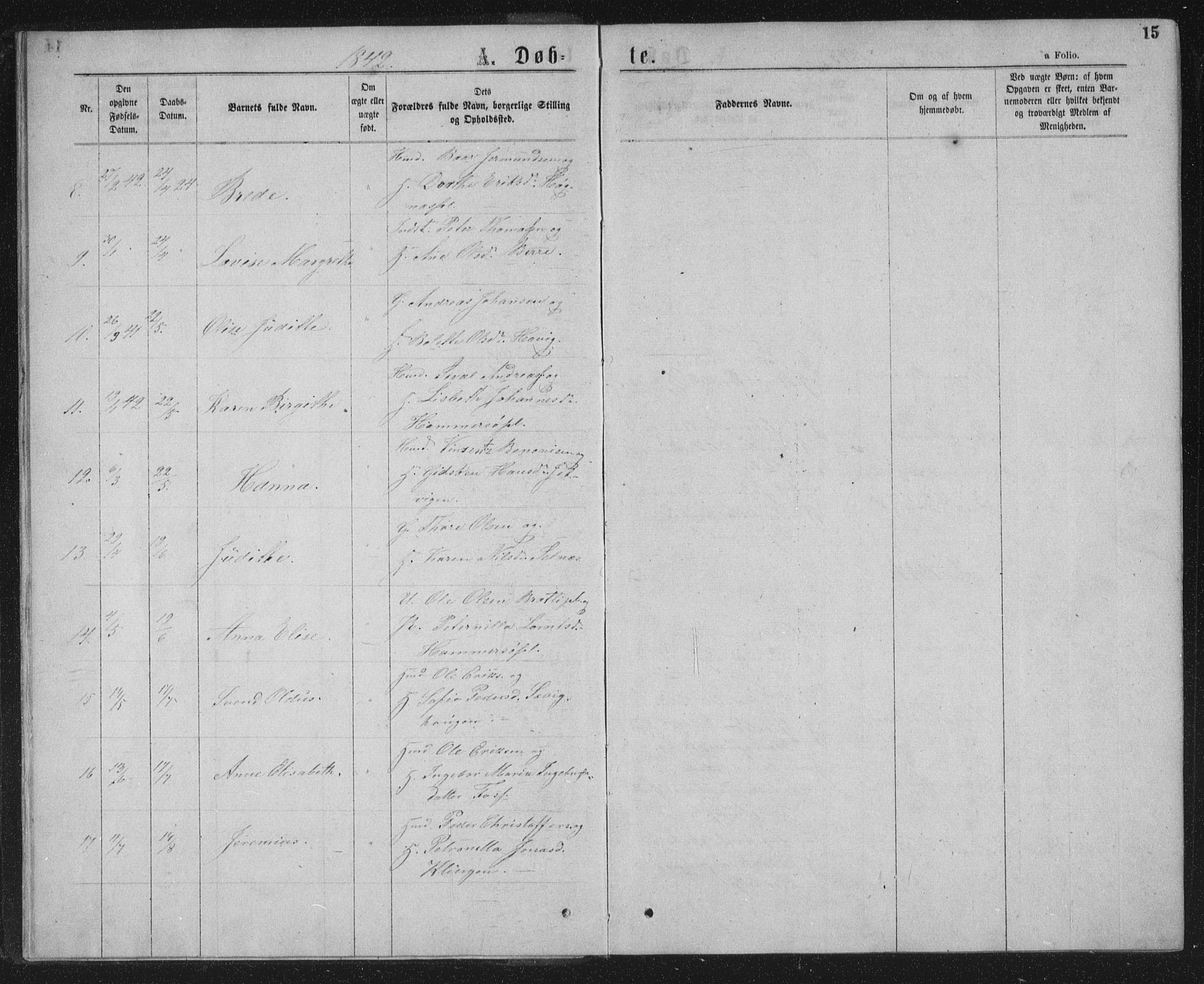 Ministerialprotokoller, klokkerbøker og fødselsregistre - Nord-Trøndelag, AV/SAT-A-1458/768/L0566: Parish register (official) no. 768A01, 1836-1865, p. 15