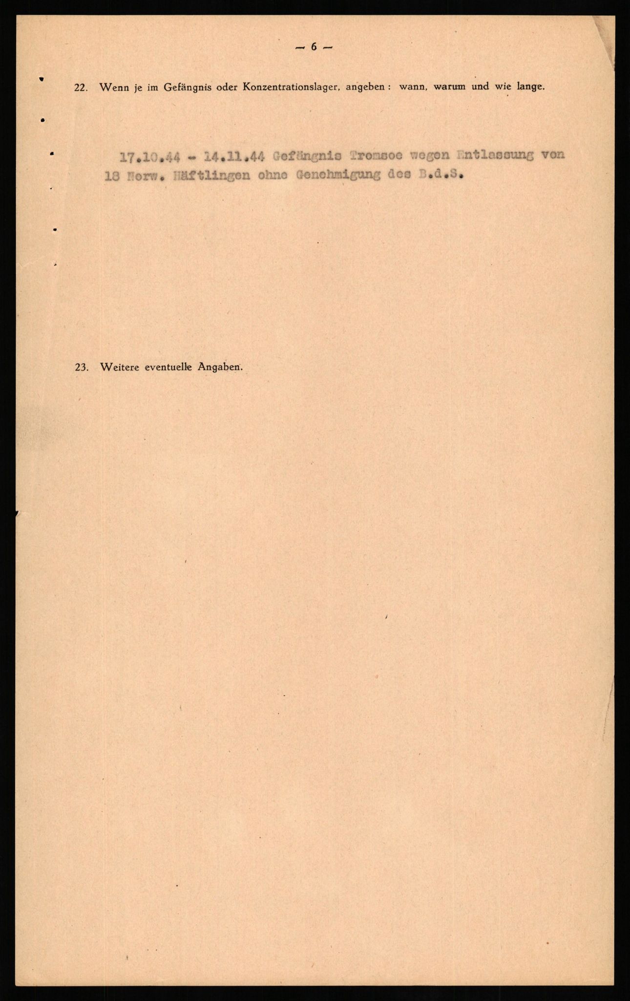 Forsvaret, Forsvarets overkommando II, AV/RA-RAFA-3915/D/Db/L0021: CI Questionaires. Tyske okkupasjonsstyrker i Norge. Tyskere., 1945-1946, p. 228