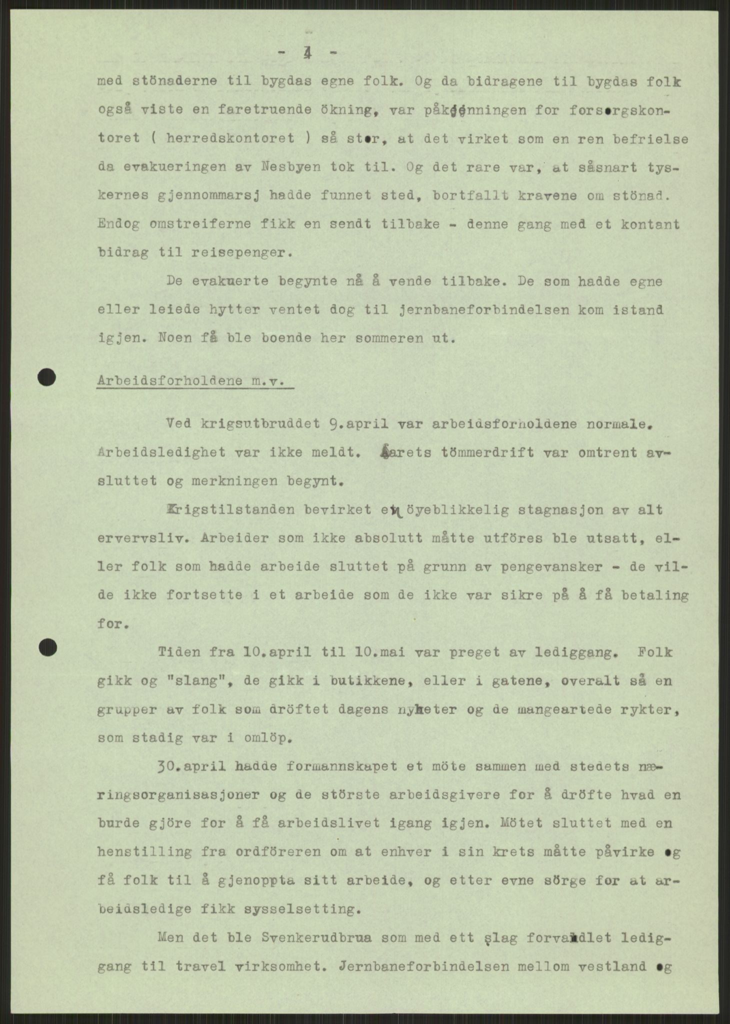 Forsvaret, Forsvarets krigshistoriske avdeling, AV/RA-RAFA-2017/Y/Ya/L0014: II-C-11-31 - Fylkesmenn.  Rapporter om krigsbegivenhetene 1940., 1940, p. 441