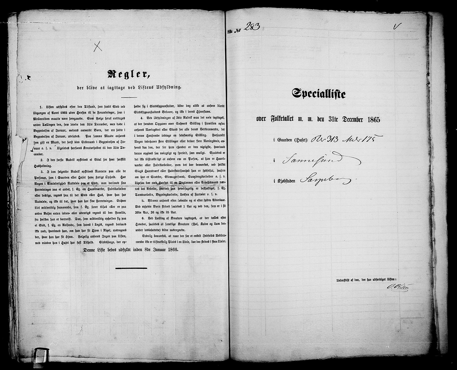 RA, 1865 census for Sarpsborg, 1865, p. 573