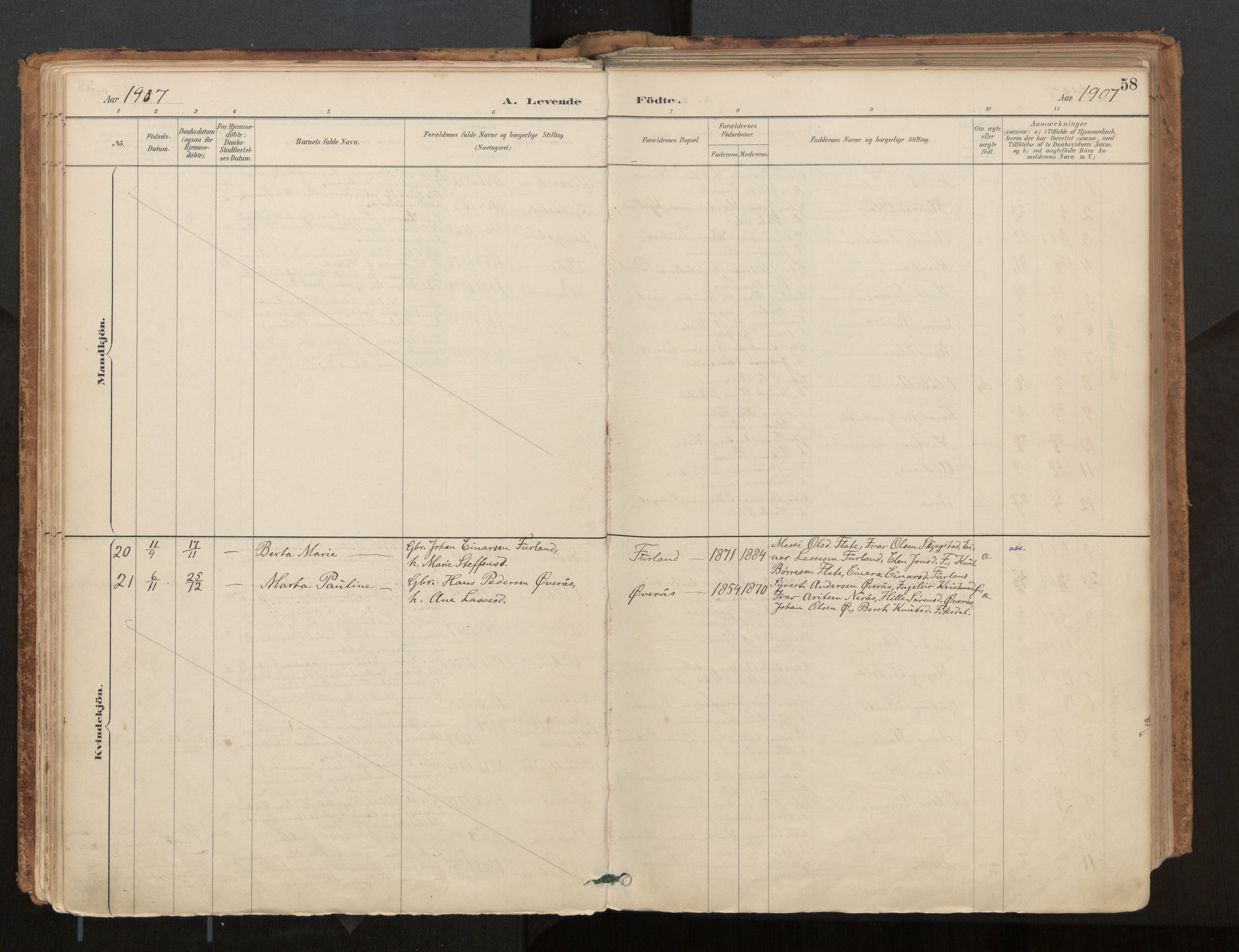 Ministerialprotokoller, klokkerbøker og fødselsregistre - Møre og Romsdal, AV/SAT-A-1454/539/L0531: Parish register (official) no. 539A04, 1887-1913, p. 58