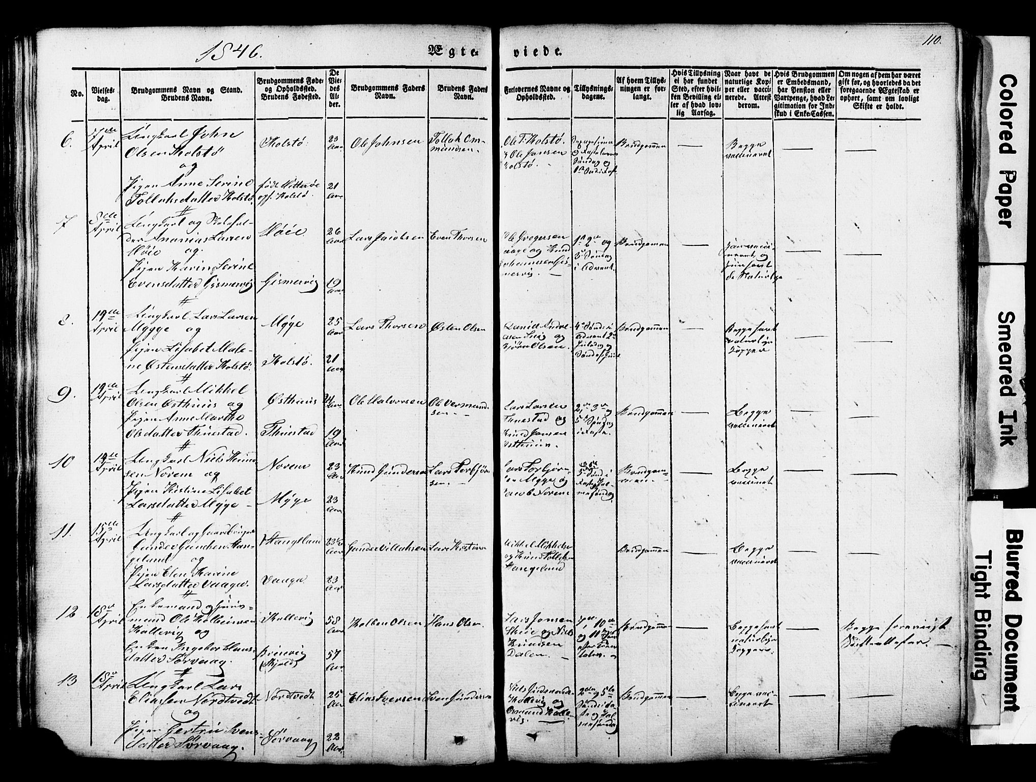 Avaldsnes sokneprestkontor, SAST/A -101851/H/Ha/Haa/L0007: Parish register (official) no. A 7, 1841-1853, p. 110