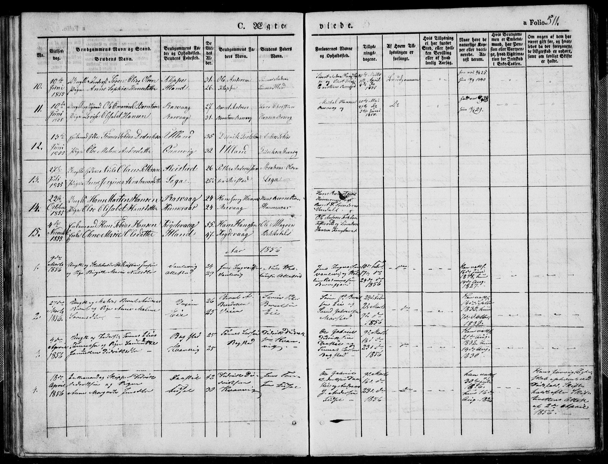 Flekkefjord sokneprestkontor, AV/SAK-1111-0012/F/Fb/Fbb/L0002: Parish register (copy) no. B 2b, 1831-1866, p. 511